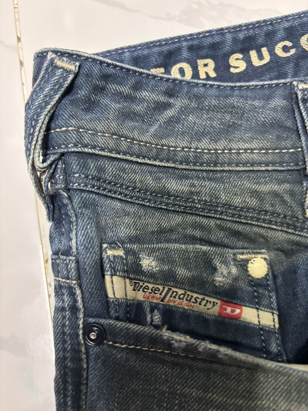 Diesel × Jean Vintage Diesel Blue Jeans Distressed Denim Size US 31 - 12 Thumbnail