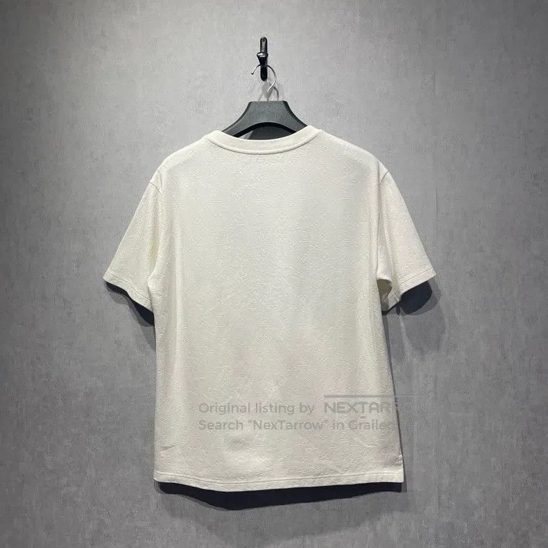 Louis Vuitton Louis Vuitton White dark lines full logo short sleeve Size US XL / EU 56 / 4 - 2 Thumbnail