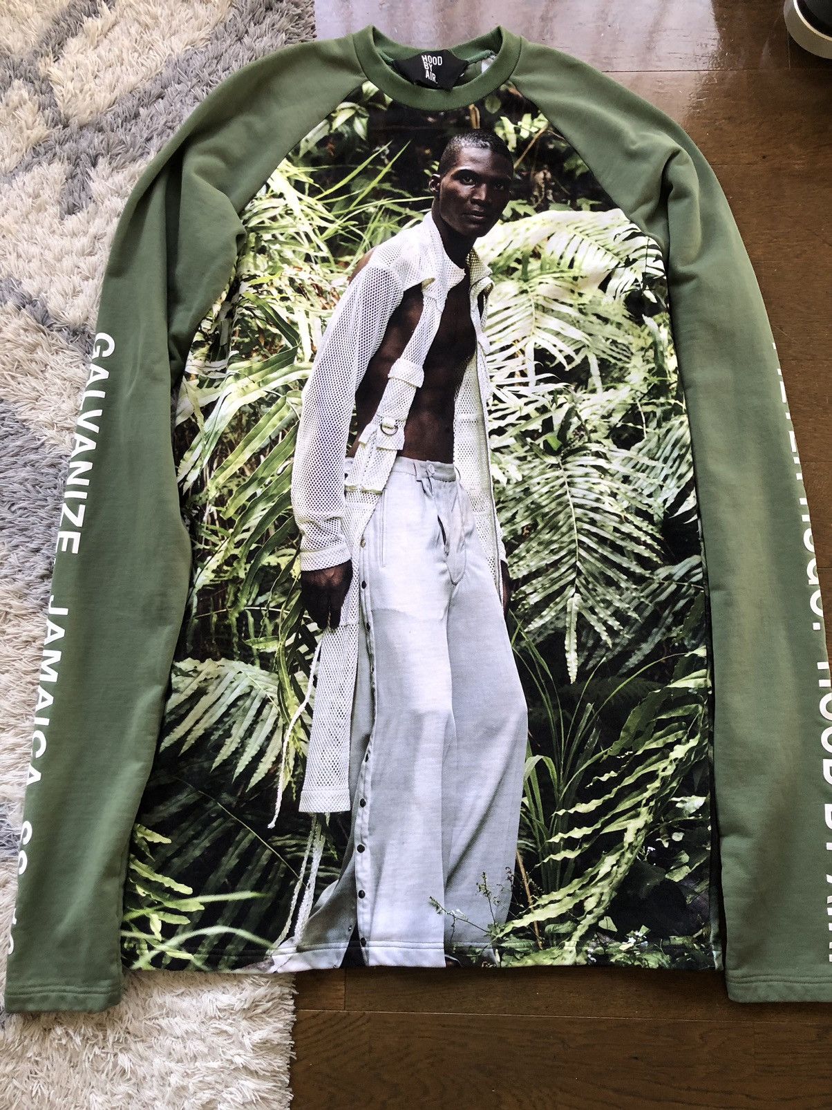 image of Hood By Air Pieter Hugo 2016 Capsule Collection Top in Green, Men's (Size Large)