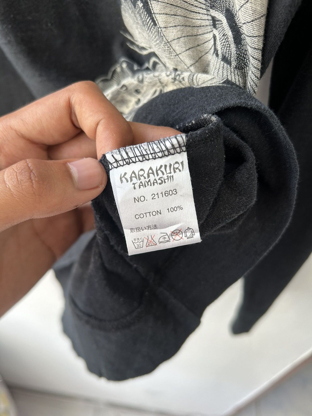 Karakuri Tamashii Vintage Karakuri Tamashi ‘Geisha’ Embroidery Sukajan Tee Size US L / EU 52-54 / 3 - 7 Thumbnail
