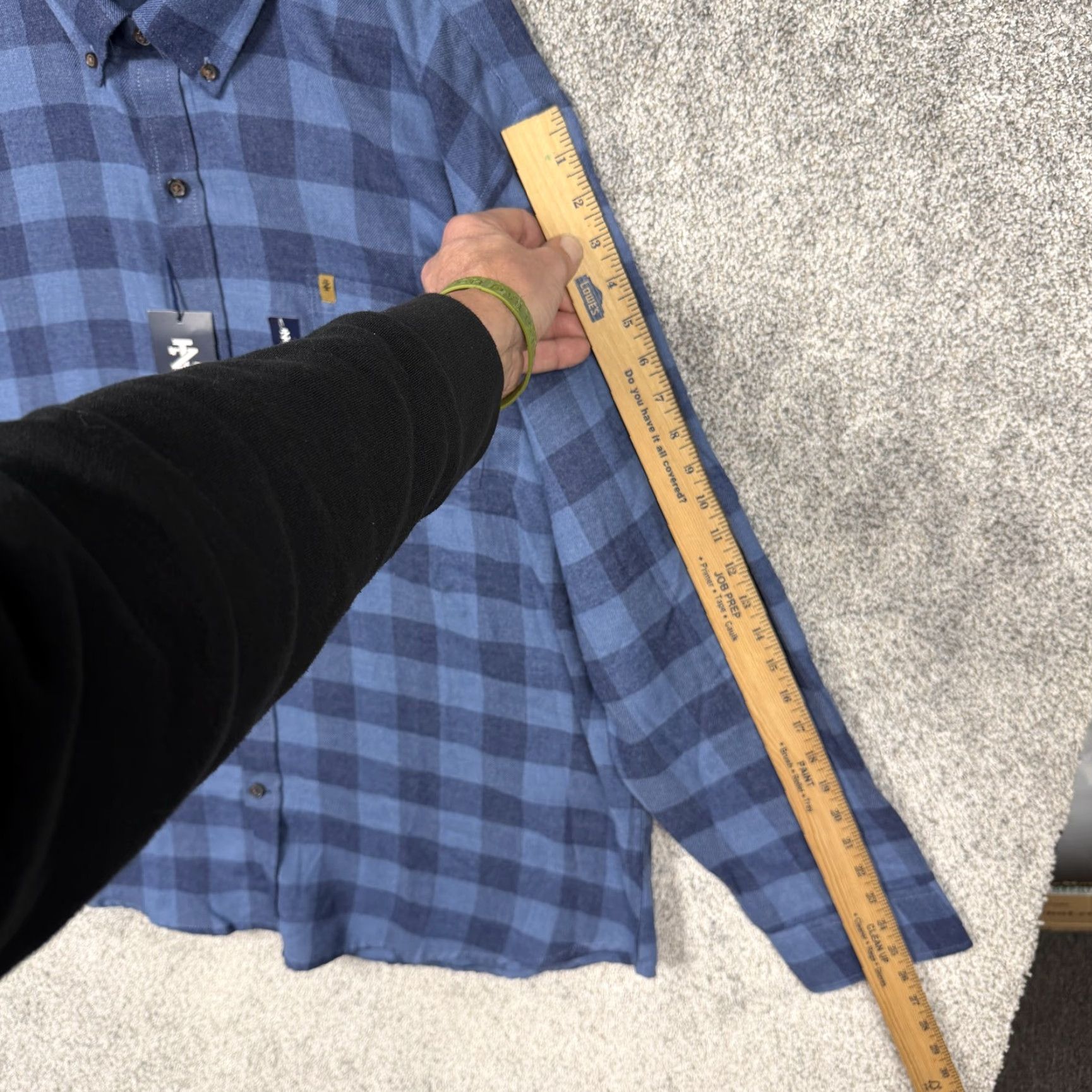 Izod VINTAGE Izod Stratton Flannel Button-Down Shirt Mens 2XL Blue Buffalo Check Cabincore Size US XXL / EU 58 / 5 - 3 Thumbnail