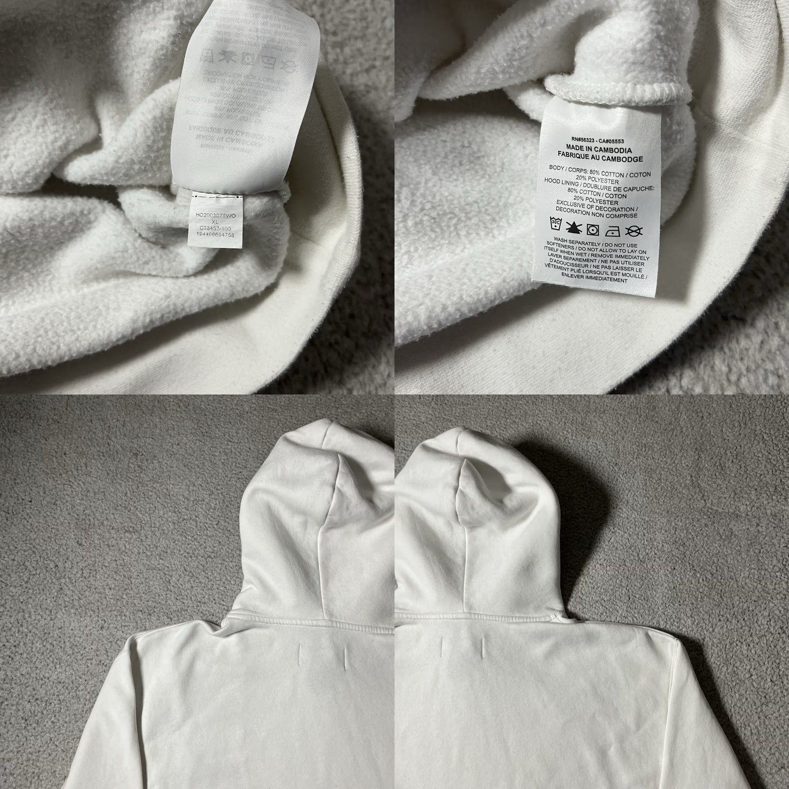 Jordan Brand Air Jordan Hoodie Mens XL White Jumpman Holiday Sweatshirt Hooded Logo Pockets Embroidered 90s Retro Sports Nike Jordan Size US XL / EU 56 / 4 - 10 Thumbnail