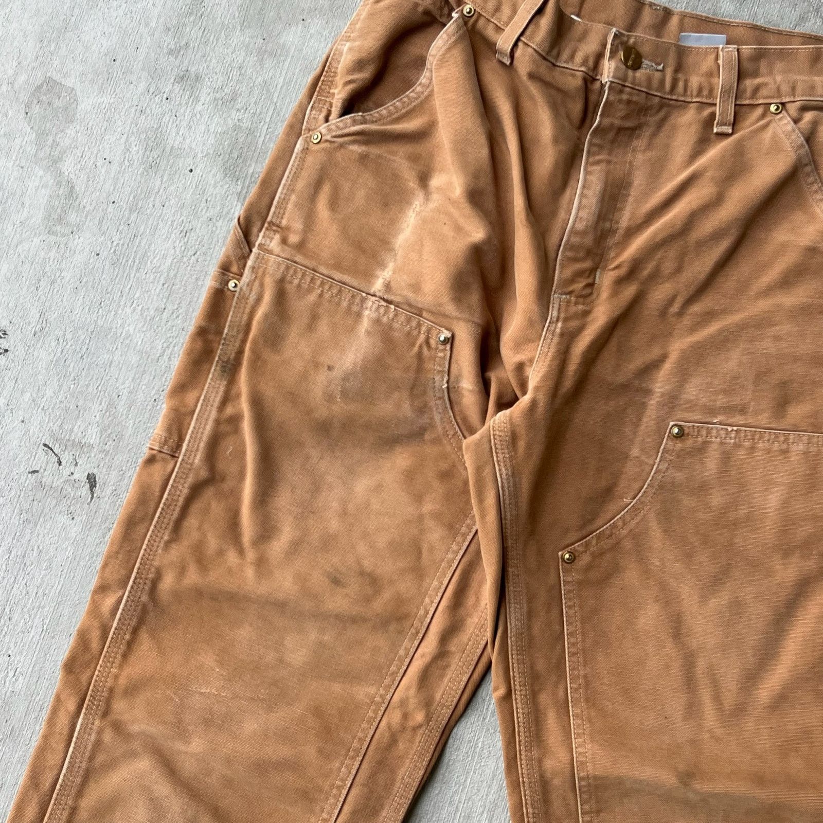 Carhartt × Vintage Carhartt brown double knee work wear carpenter pants Size US 29 - 3 Thumbnail