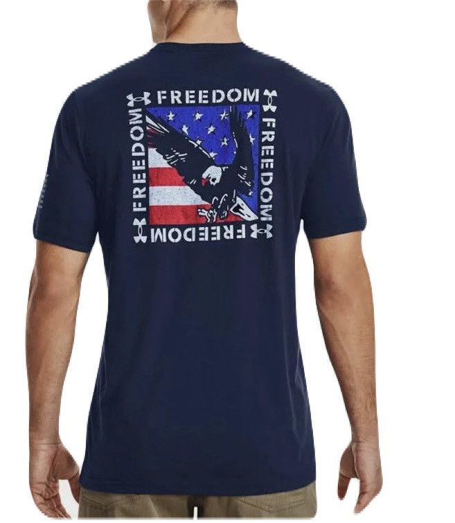 Under Armour Under Armour Men's Navy Blue Freedom Shirt Size US XXL / EU 58 / 5 - 2 Thumbnail