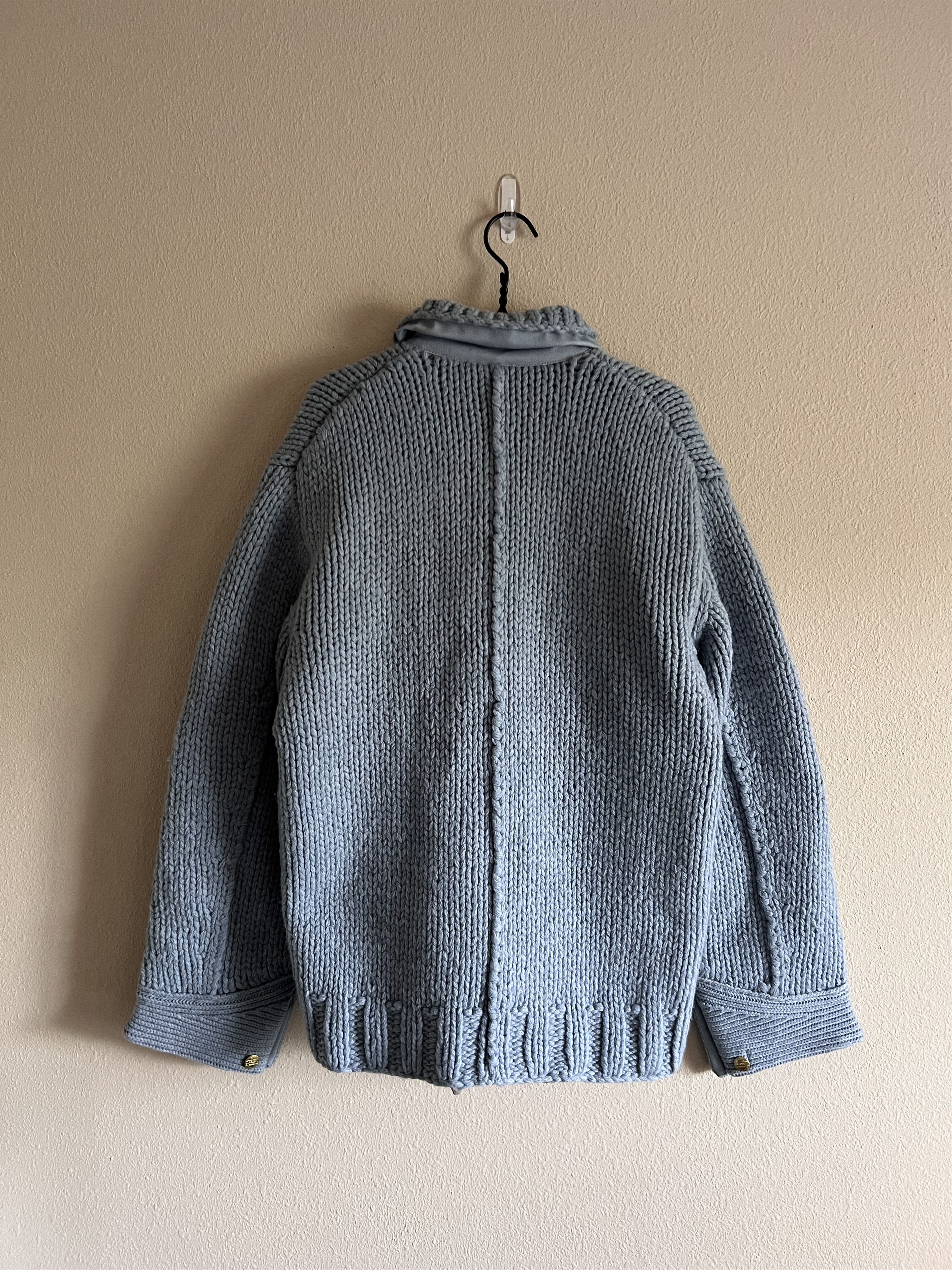 Sacai Carhartt WIP Knit Michigan Jacket in Light Blue