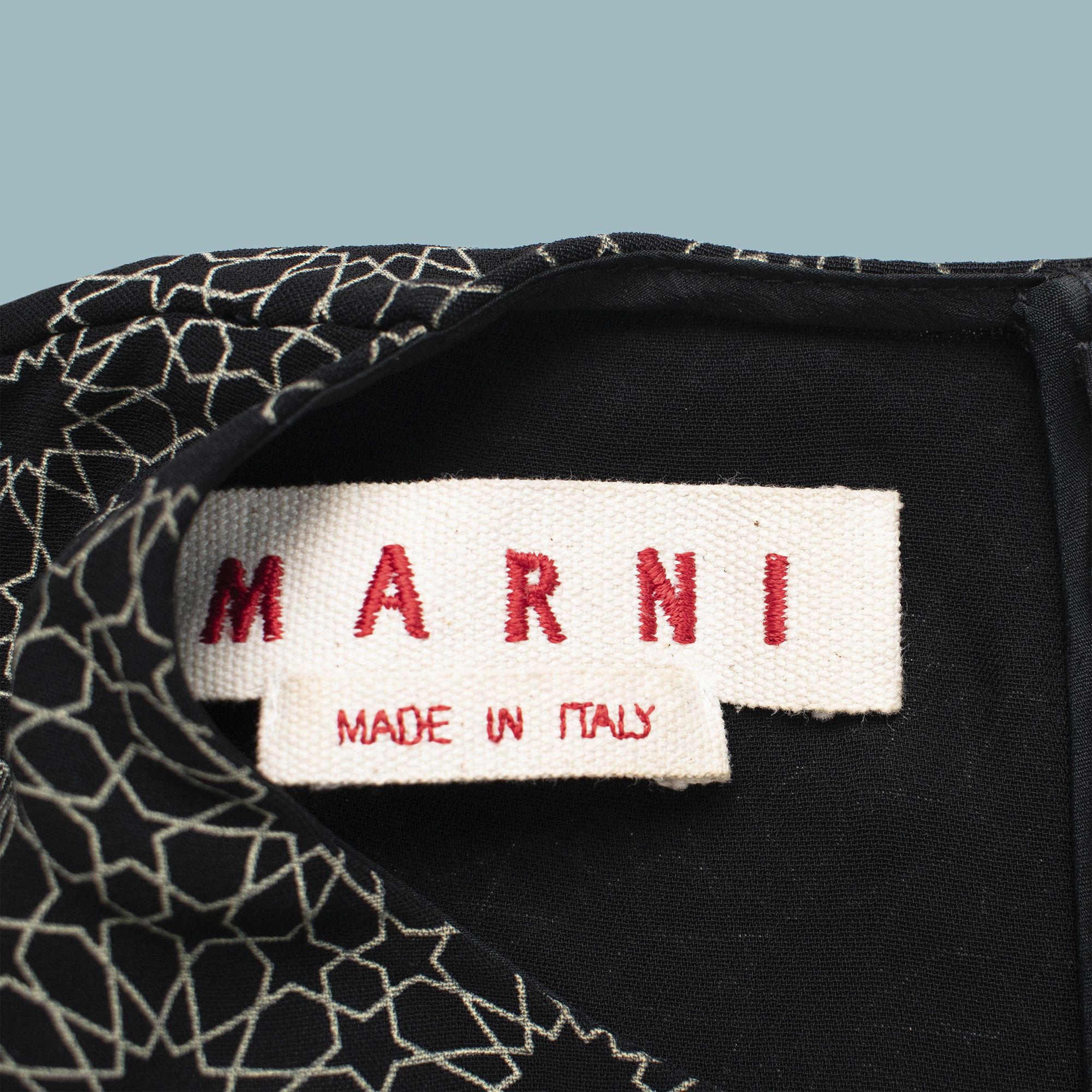 Marni MARNI BLACK PATTERN VISCOSE TOP BLOUSE MADE IN ITALY Size M / US 6-8 / IT 42-44 - 2 Thumbnail