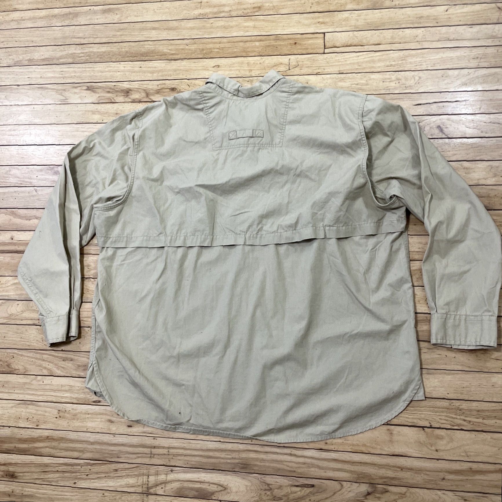 Eddie Bauer VINTAGE Eddie Bauer Hunting Shirt Men 2XL Twill Khaki Beiges Pad Western Vent Button-Up With Pockets Size US XXL / EU 58 / 5 - 3 Thumbnail