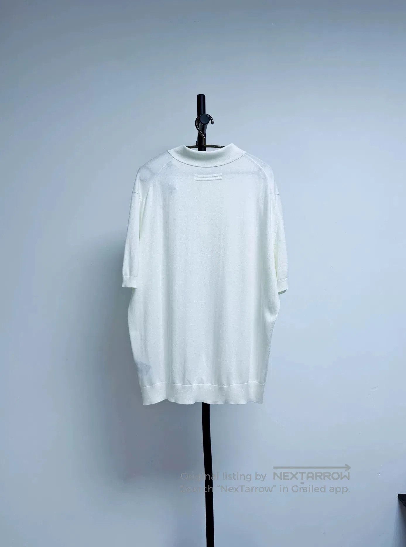 Ermenegildo Zegna ZEGNA Men's White Short-Sleeve Polo. Size US XL / EU 56 / 4 - 2 Thumbnail