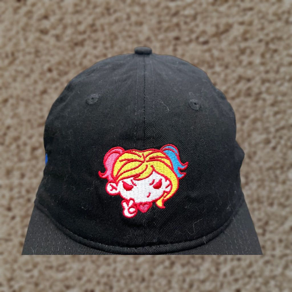Vintage Loot Crate Harley Quinn Hat Cap Strap Back One Size Adult Black Cotton Baseball Cap Unisex Size ONE SIZE - 1 Thumbnail