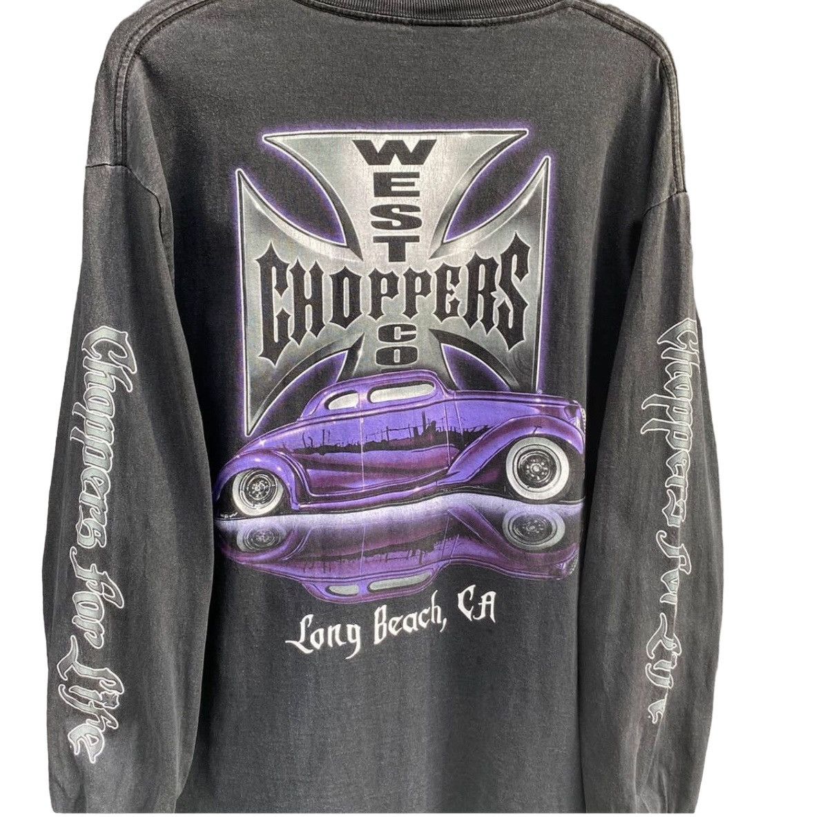 Vintage × West Coast Choppers Vintage Faded West Coast Choppers Long Beach Tshirt Size US L / EU 52-54 / 3 - 2 Thumbnail