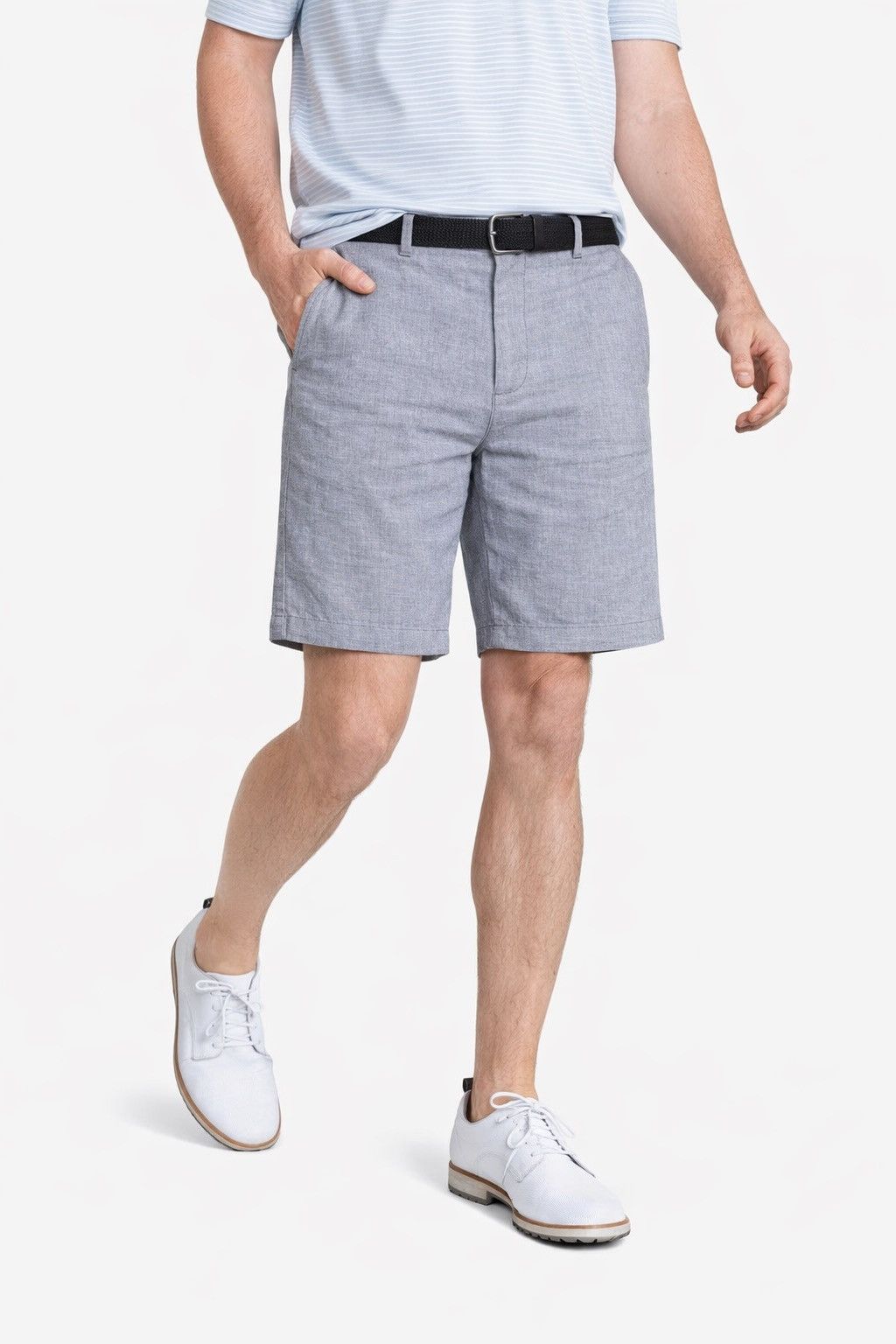 Banana Republic Banana Republic Aiden Short Black/White 35 Waist 9” Inseam Size US 35 - 1 Thumbnail