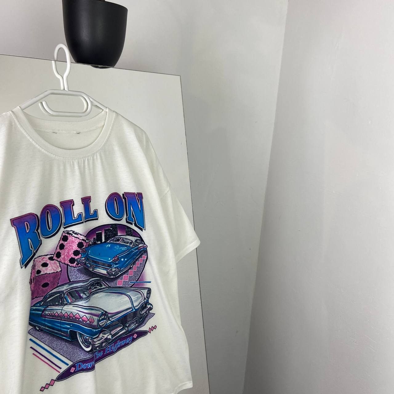 Vintage Roll On Graphic Tee Boxy Fit Oversized Vintage T-Shirt Size US L / EU 52-54 / 3 - 2 Thumbnail