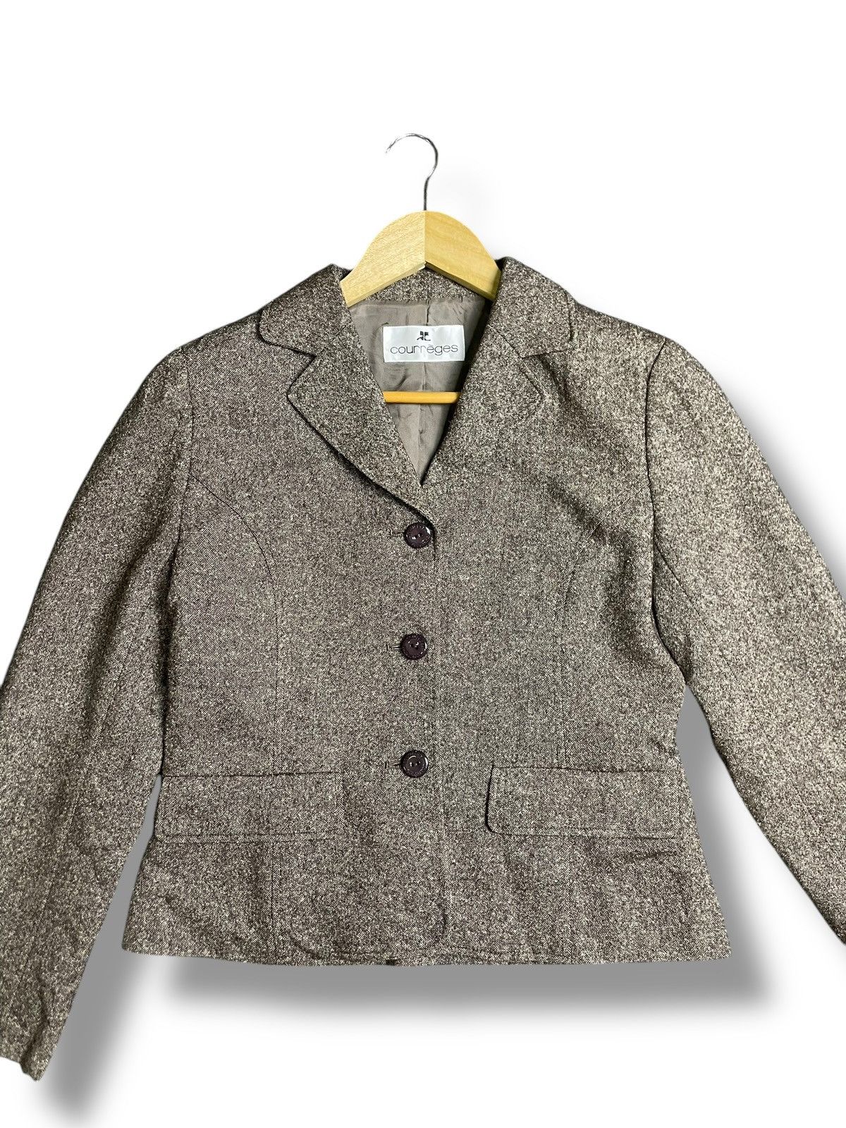 Courreges × Vintage Courreges x Vintage Tweed Blazer (24) Size US S / EU 44-46 / 1 - 1 Thumbnail