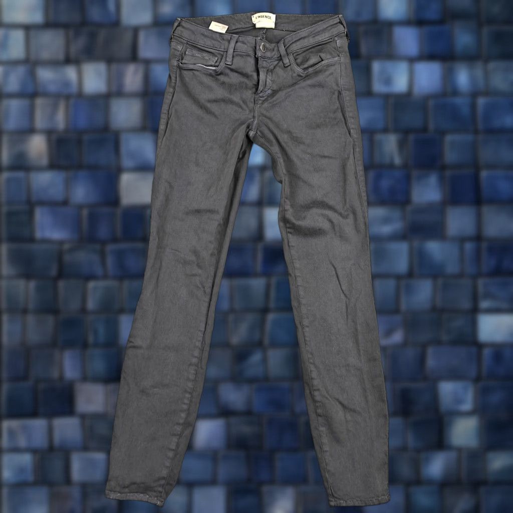 L'AGENCE L'Agence Jeans Womens 27 Gray Charcoal Wash Low Rise Skinny Stretch Denim Jeans Size 27" / US 4 / IT 40 - 1 Thumbnail
