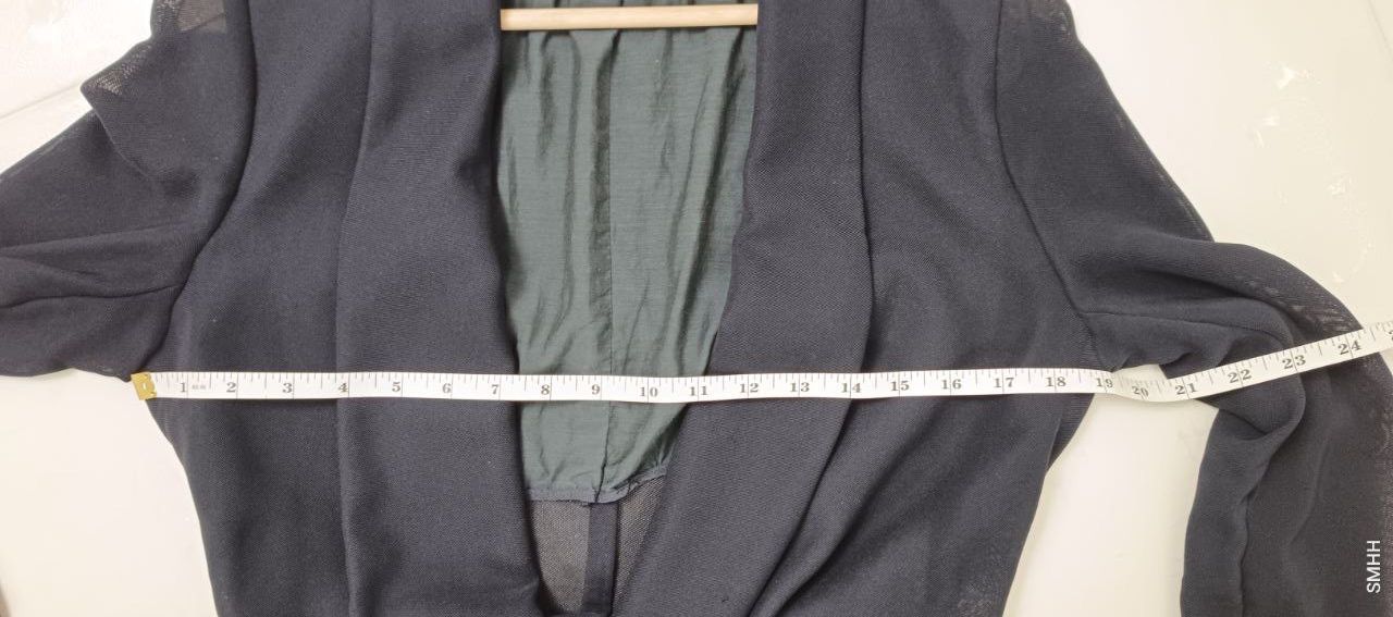 Japanese Brand Sov. Navy Blue Long Cardigan - Japanese Minimalist (Size 38) Size S / US 4 / IT 40 - 7 Thumbnail