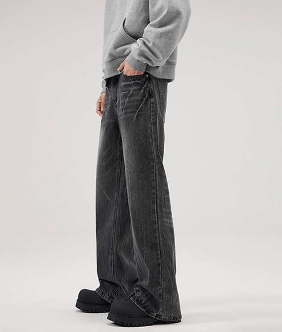 Japanese Brand × Jean Lightning pattern cleanfit wide-leg flared jeans Size US 34 / EU 50 - 4 Thumbnail