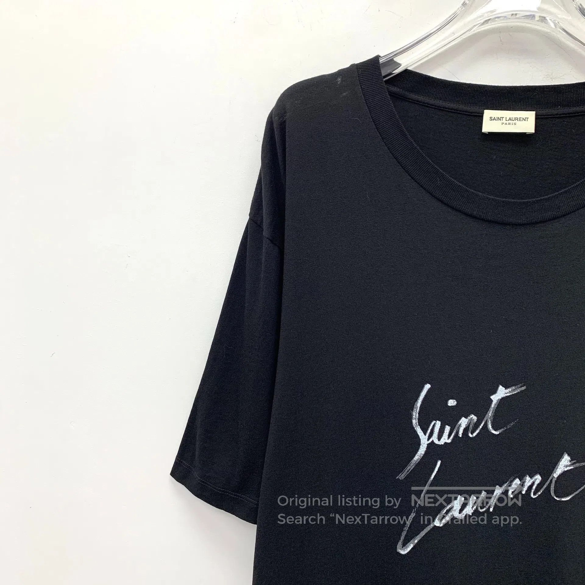 Saint Laurent Paris Saint Laurent Paris Black cotton round neck short sleeve T Size US S / EU 44-46 / 1 - 3 Thumbnail
