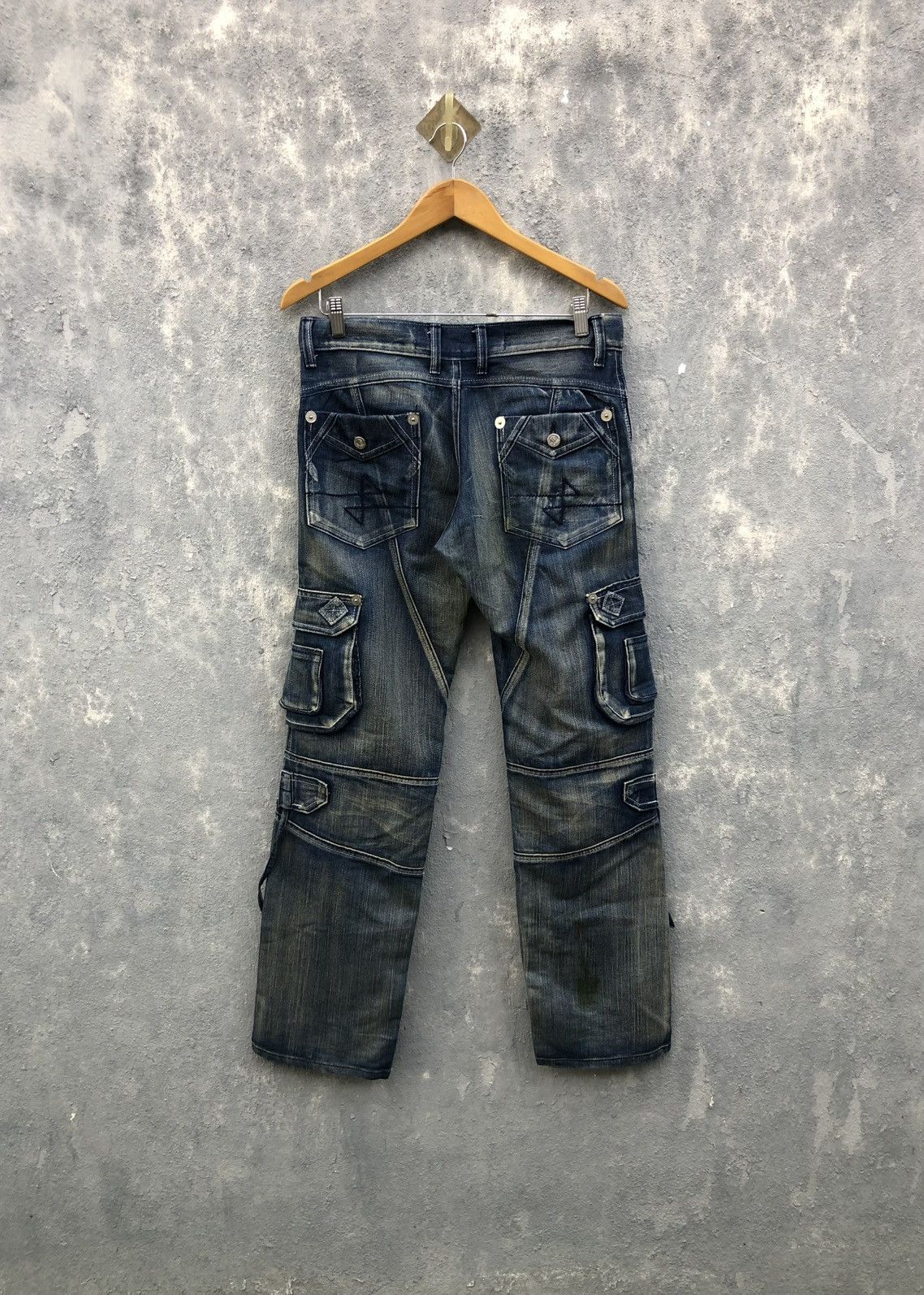 Japanese Brand D’Art Tactical Bondage Washed Jeans Size US 31 - 3 Thumbnail