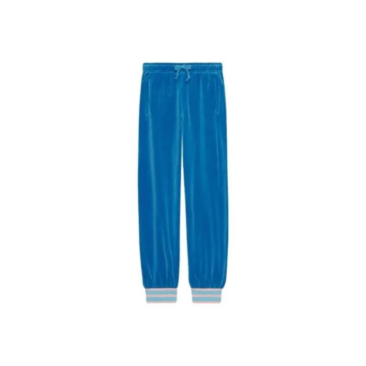Gucci Gucci Blue Chenille Jogging Pants for Women Size 30" / US 8 / IT 44 - 1 Thumbnail