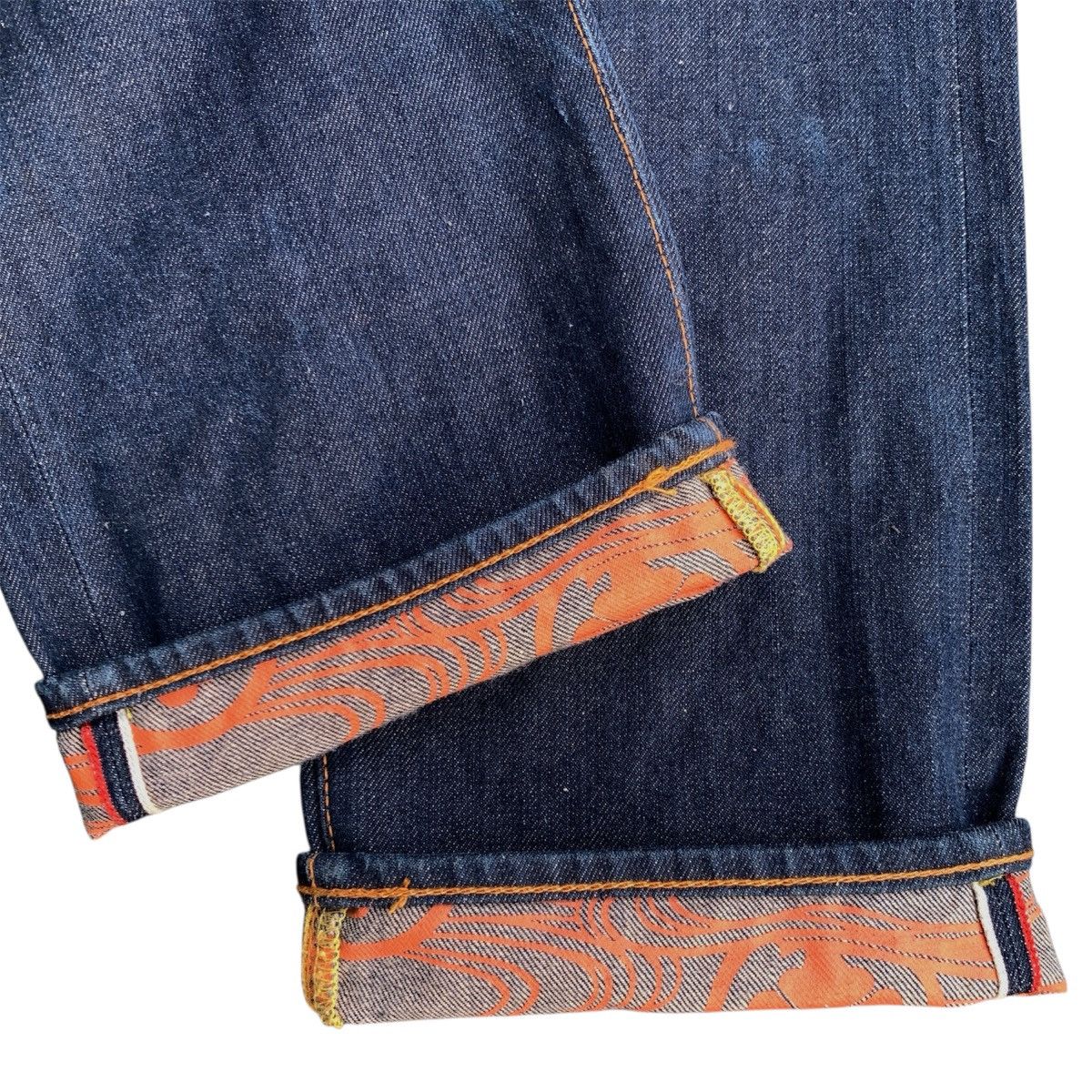 Evisu Vintage Evisu Buckle Back Koi Fish Painted Selvedge Denim Size US 30 / EU 46 - 9 Thumbnail