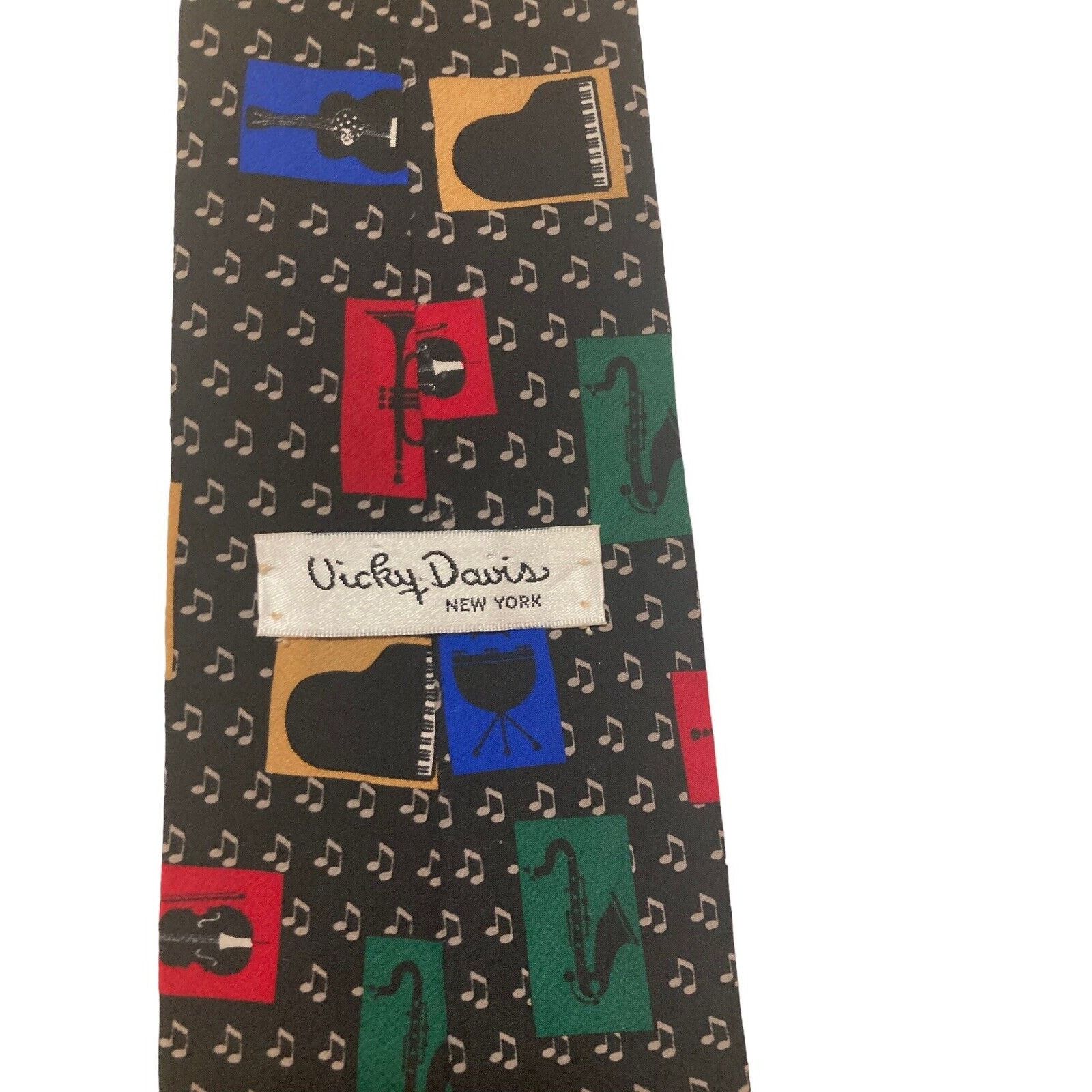 Vicky Davis Vicky Davis Men's NeckTie Instrumental Musical Notes Size ONE SIZE - 4 Thumbnail