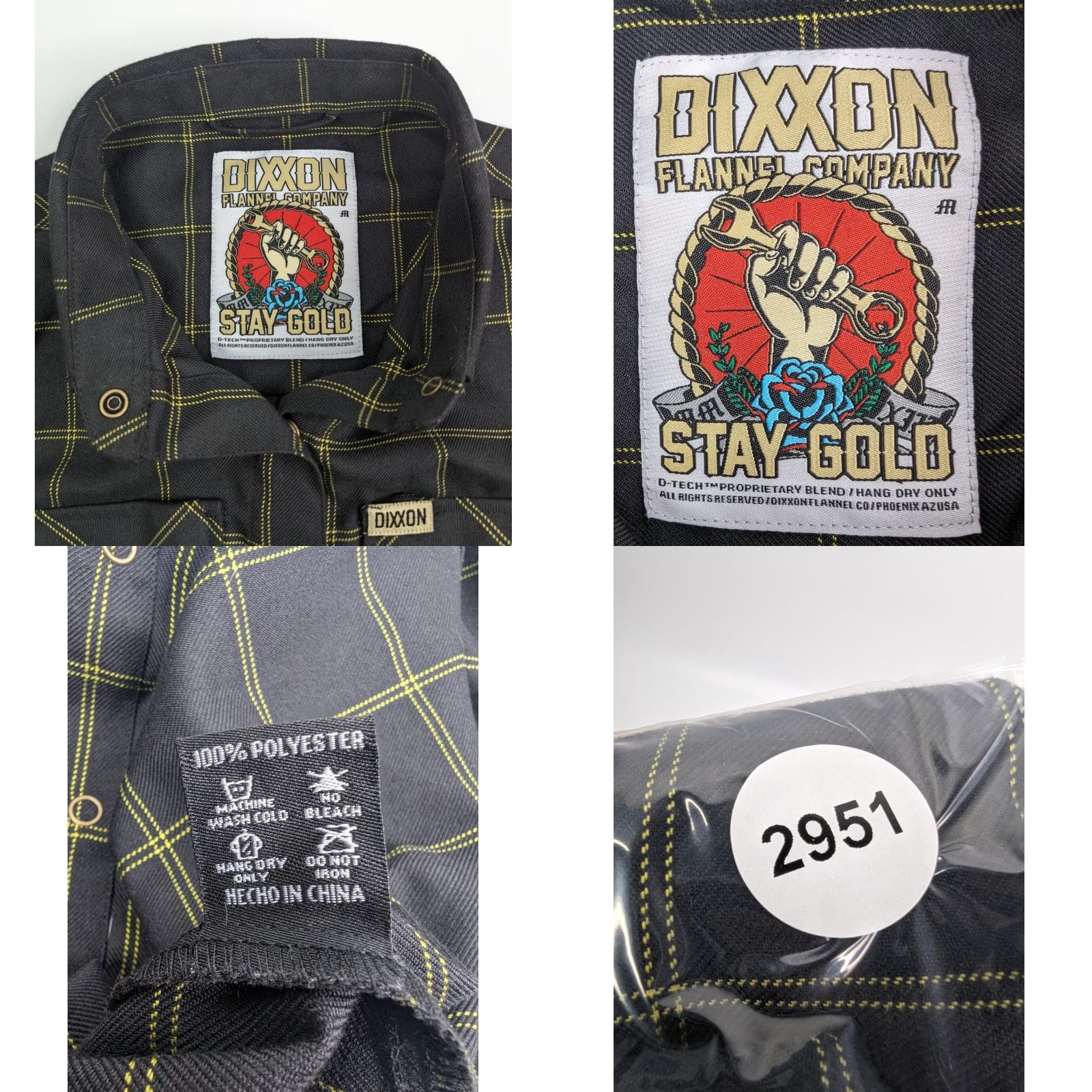 Vintage DIXXON Flannel Shirt Women Long Sleeve Button-Up Snap Black M Medium Stay Gold Tech Company Size M / US 6-8 / IT 42-44 - 8 Thumbnail