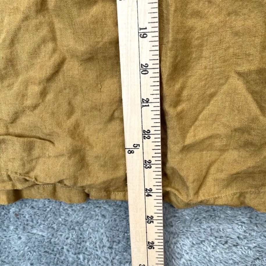 Vintage Parachute Shirt Womens Large Yellow Oversized Linen Long Sleeve Lightweight Size L / US 10 / IT 46 - 5 Thumbnail