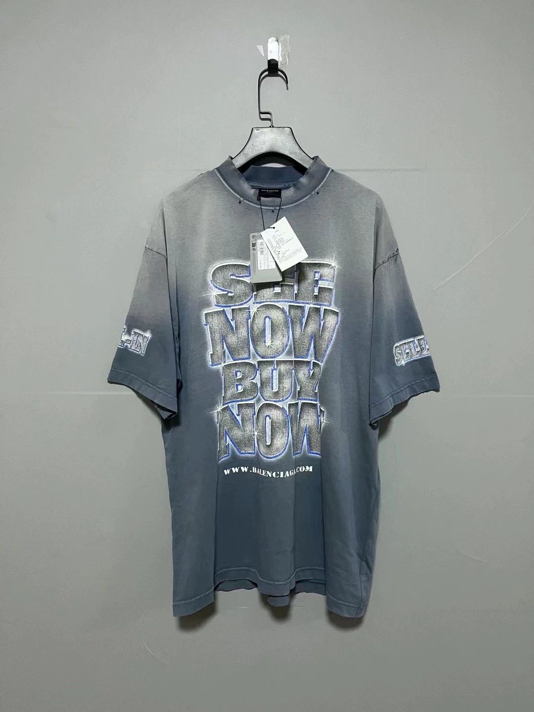 Balenciaga new vintage diamond short sleeved shirt