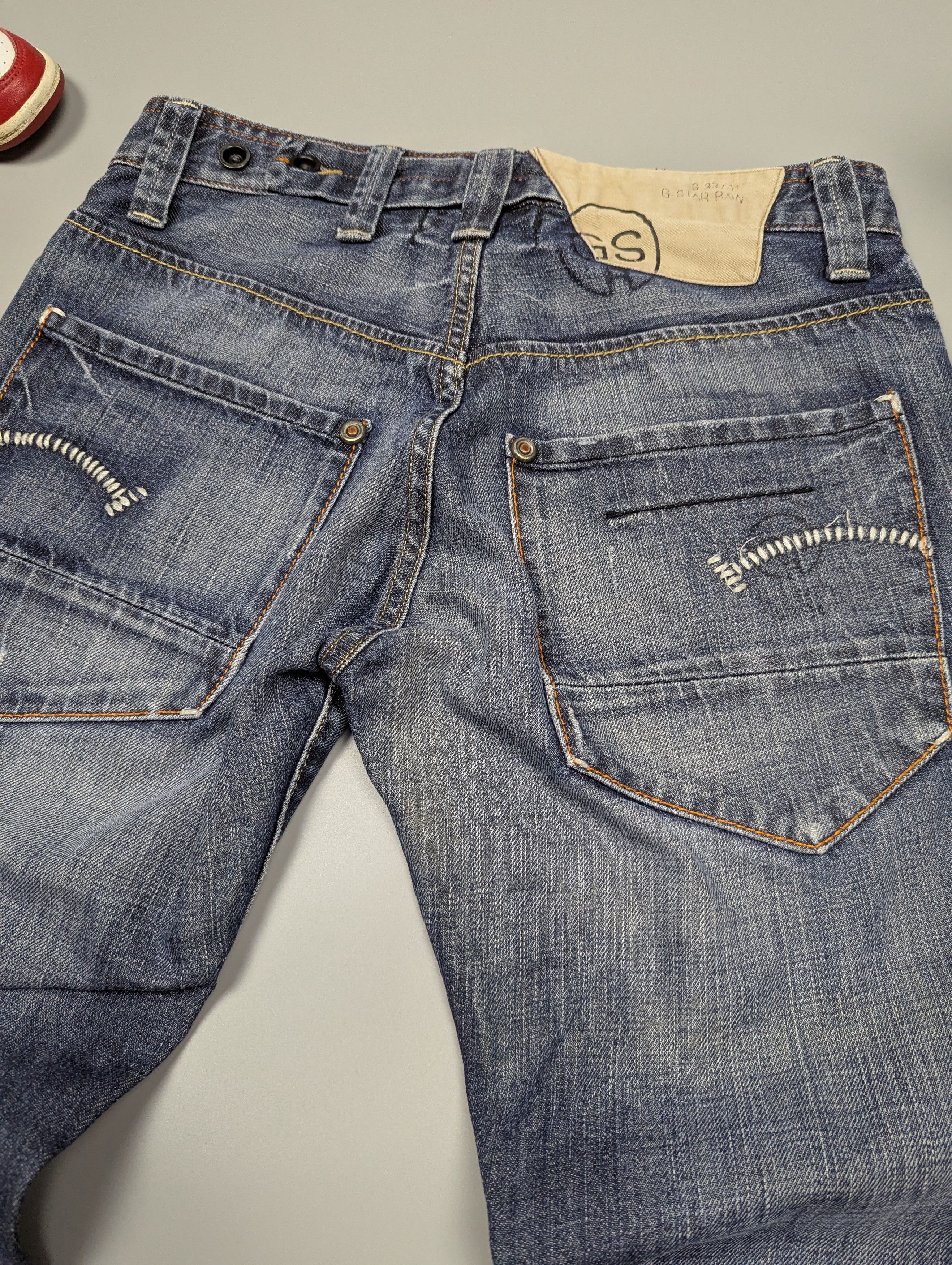 G-Star × Vintage G-STAR RAW Vintage Radar Narrow Rope Straight Leg Blue Jeans Size US 30 / EU 46 - 12 Thumbnail