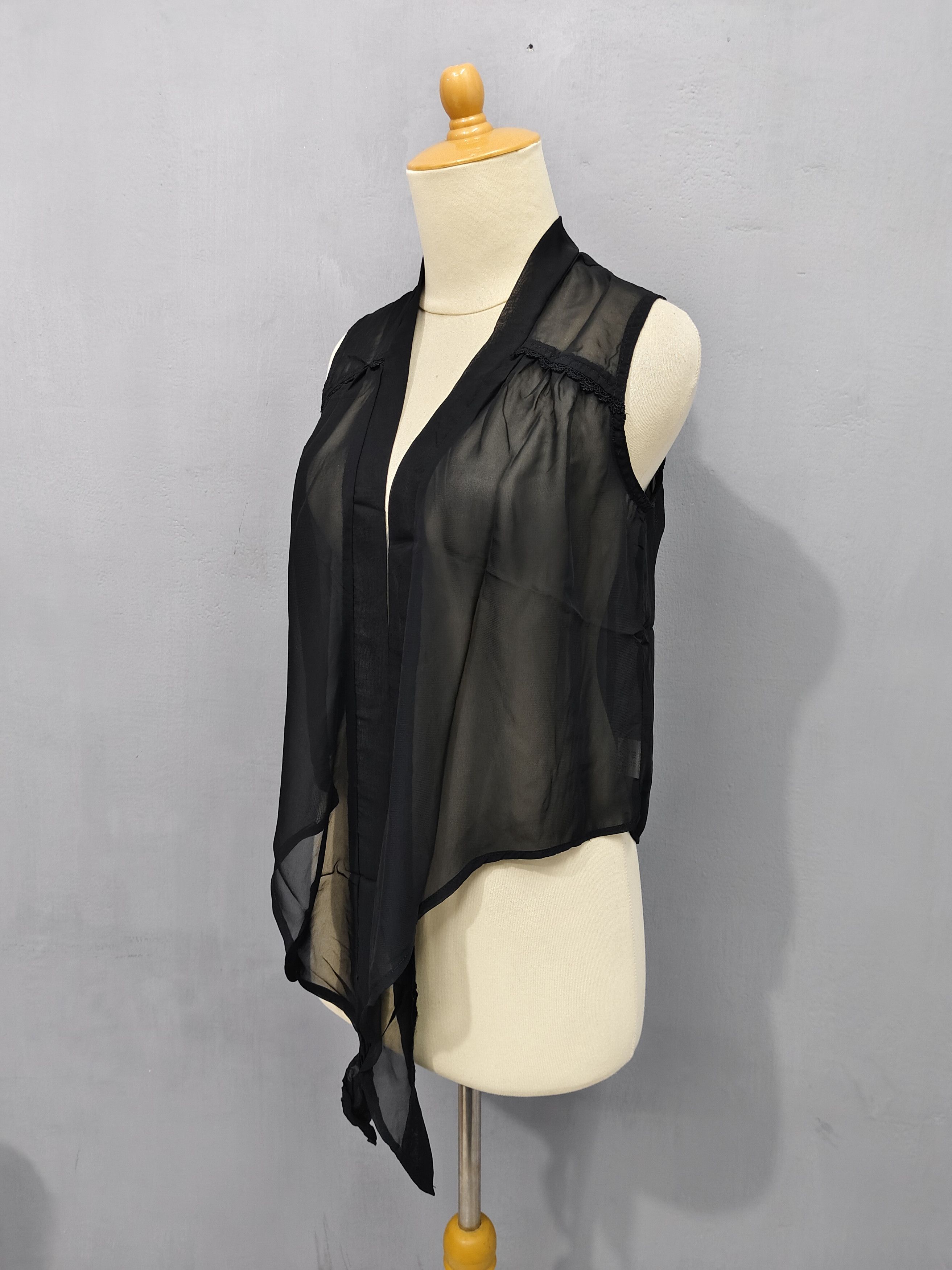 Japanese Brand Crazy Angle🇯🇵Gothic Darkwear Asymmetric Layered Sheer Size M / US 6-8 / IT 42-44 - 3 Thumbnail