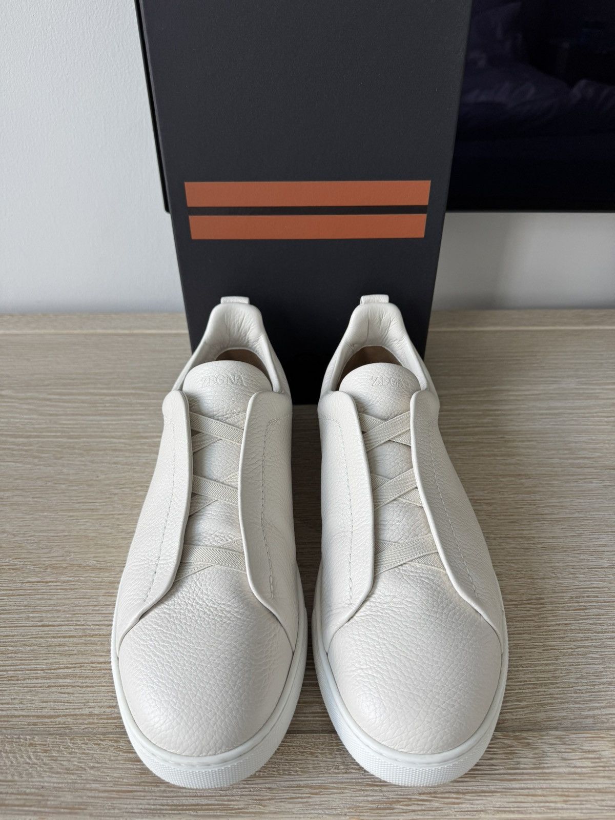ZEGNA Off White Deerskin Triple Stitch™