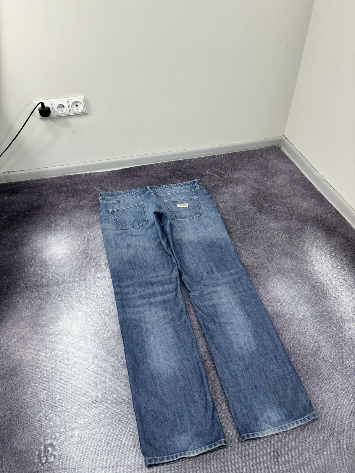 Armani Armani Collezioni Y2K Faded Blue Denim Hype Baggy Jeans Size US 40 / EU 56 - 3 Thumbnail