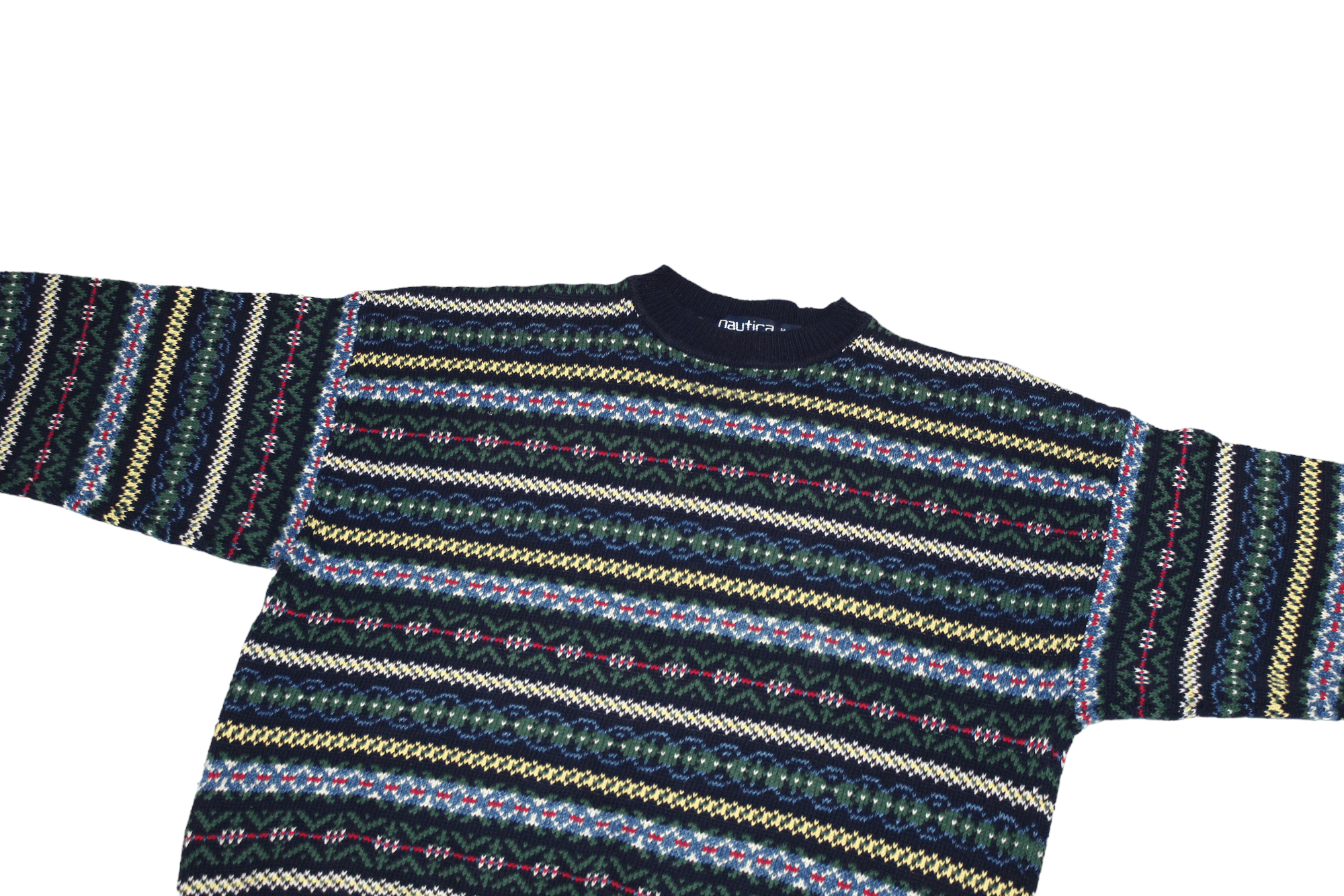 Japanese Brand 90's Nautica 100% Cotton Native Patterns Crew Neck Sweater Size US M / EU 48-50 / 2 - 4 Thumbnail