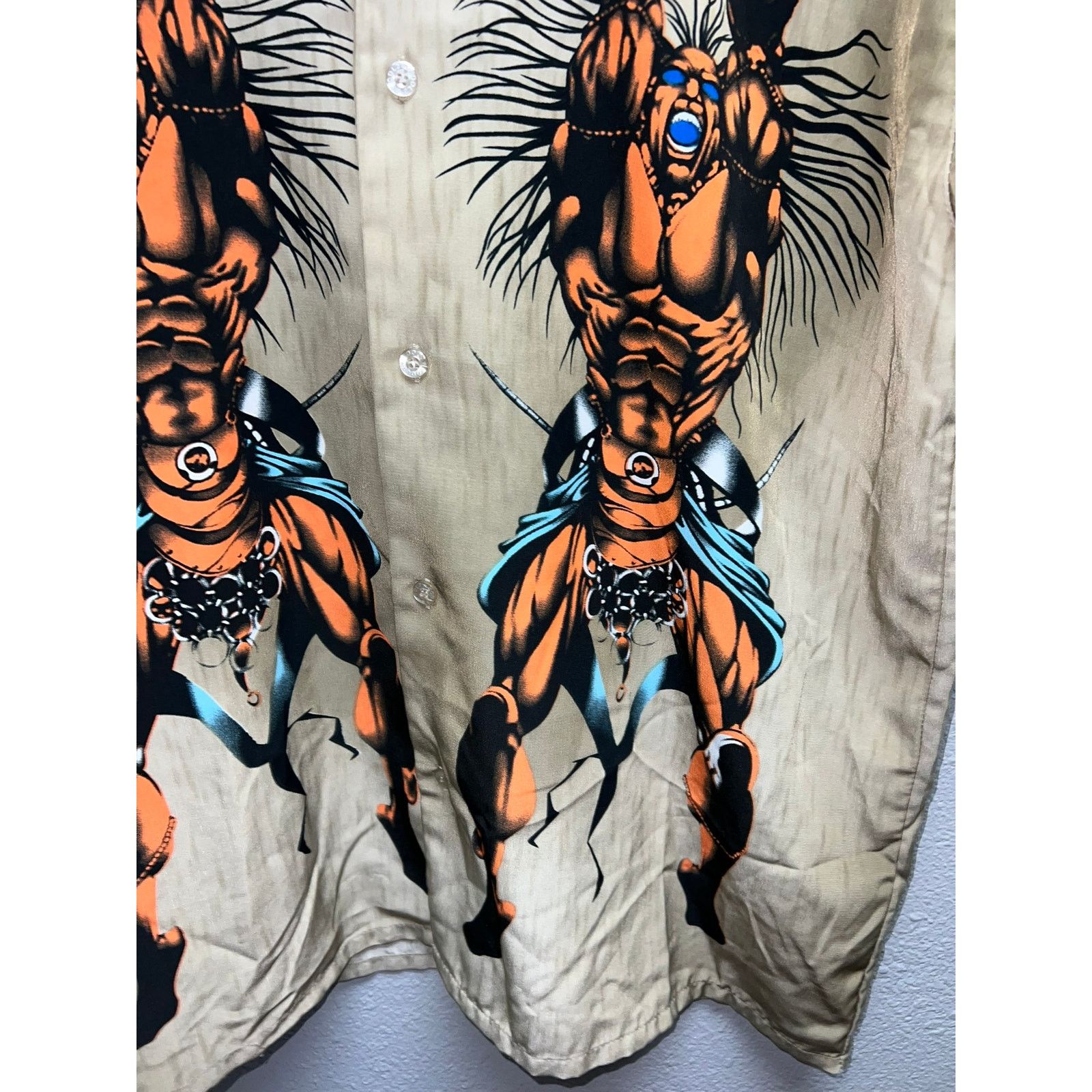Vintage Vintage Tribal Warrior Button Down Brown Shirt VTG XL Size US XL / EU 56 / 4 - 5 Thumbnail