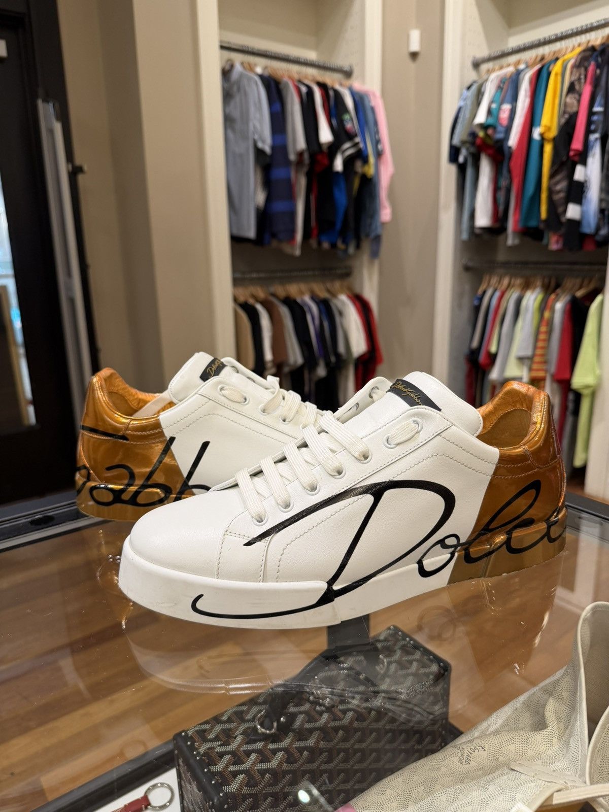 Dolce & Gabbana Dolce & Gabbana Portofino -Gold White Size US 10.5 / EU 43-44 - 3 Thumbnail