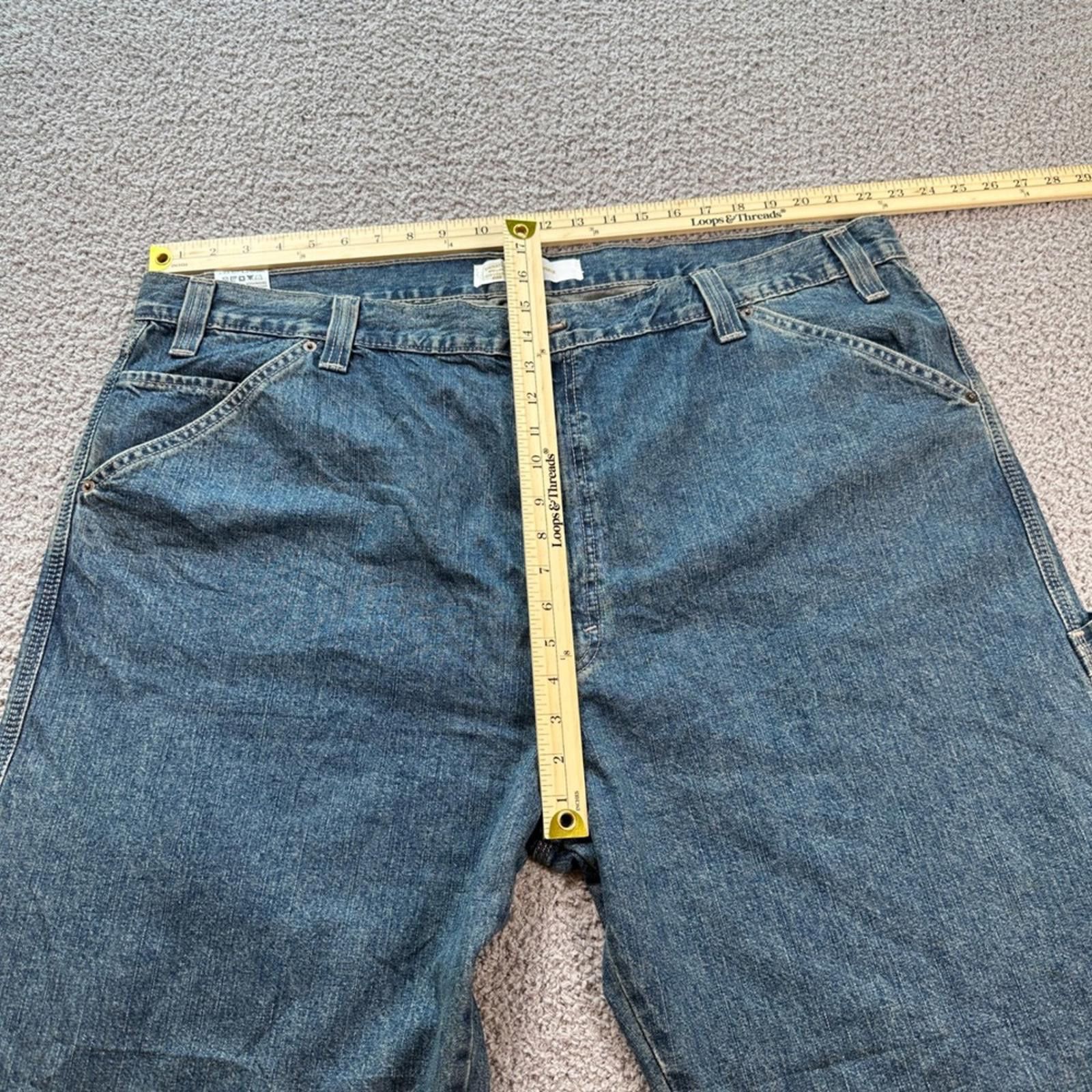 Other Signature Levi Strauss Gold Carpenter Jeans Mens 46x34 Blue Size US 44 / EU 60 - 3 Thumbnail