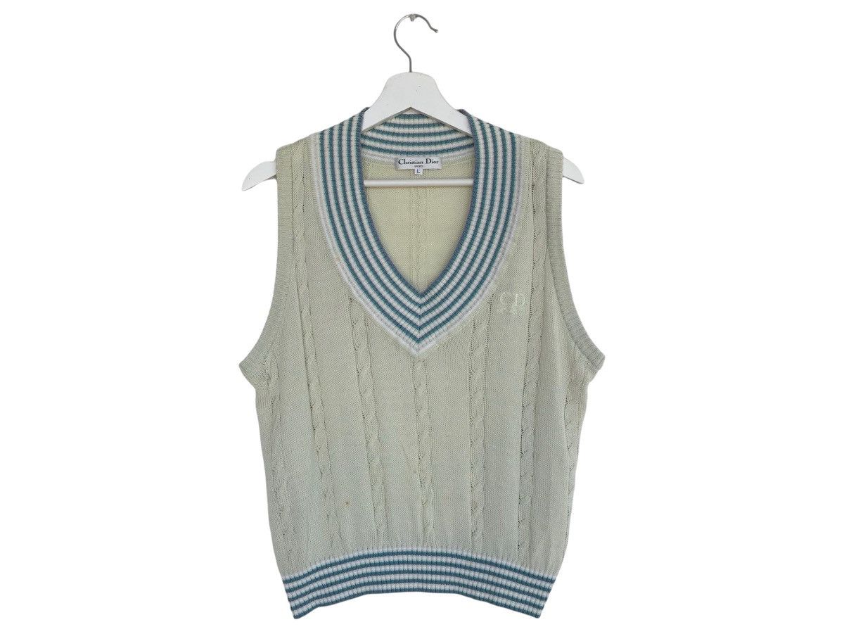 Christian Dior Monsieur Vintage CHRISTIAN DIOR SPORT vest vneck embroidery logo Size US M / EU 48-50 / 2 - 1 Thumbnail