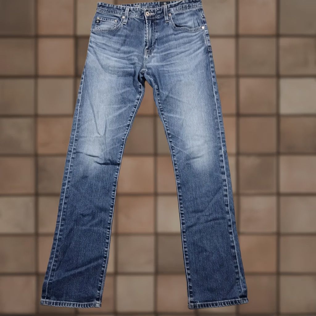 Vintage AG Adriano Goldschmied The Ives Jeans Men's 31x34 Blue Denim Modern Athletic Fit Regular Straight Pocket Cotton Blend Mens Jeans Blue Size US 31 - 1 Thumbnail