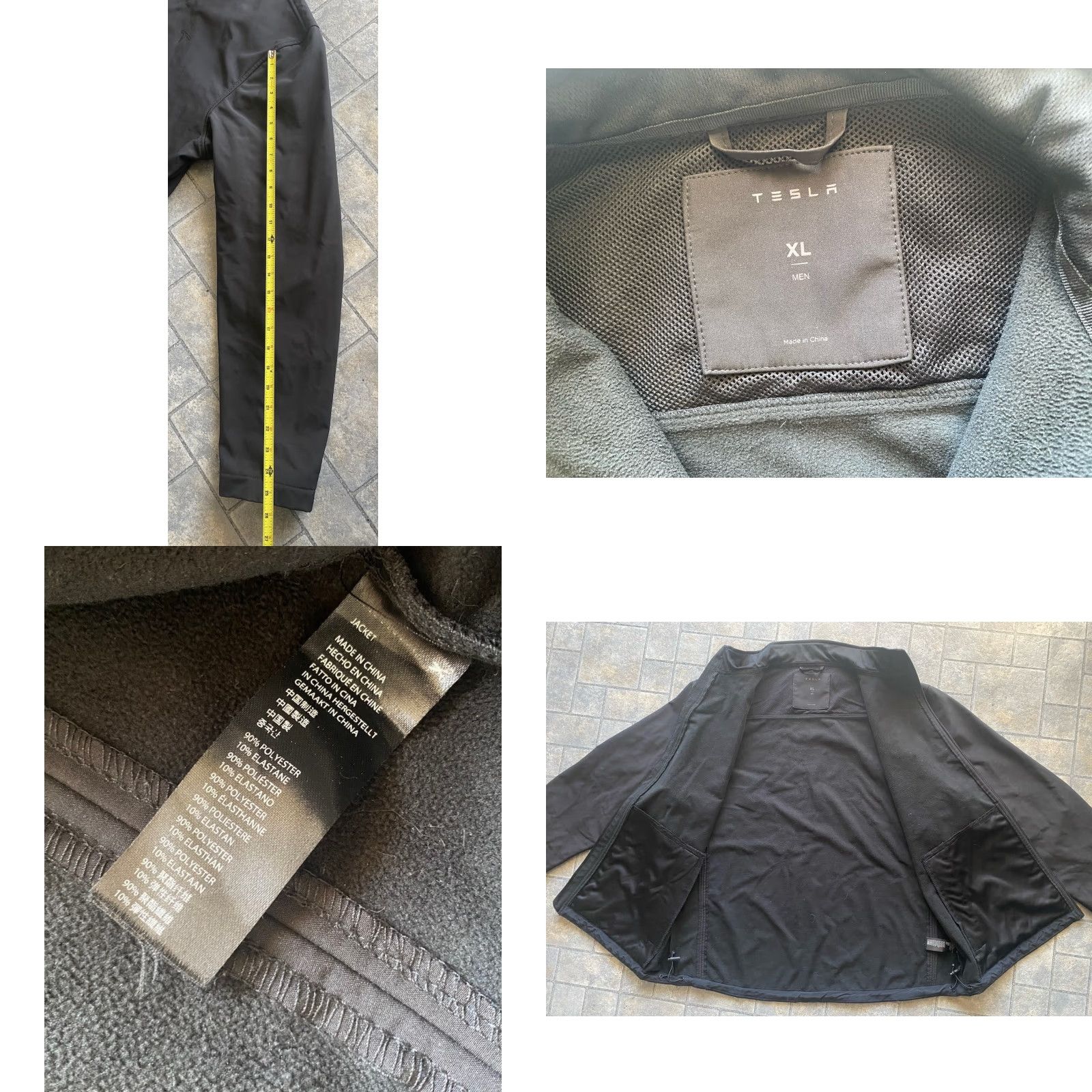 Vintage Tesla MENS XL Black Full Zip Jacket With Zipper Pockets Size US XL / EU 56 / 4 - 9 Thumbnail