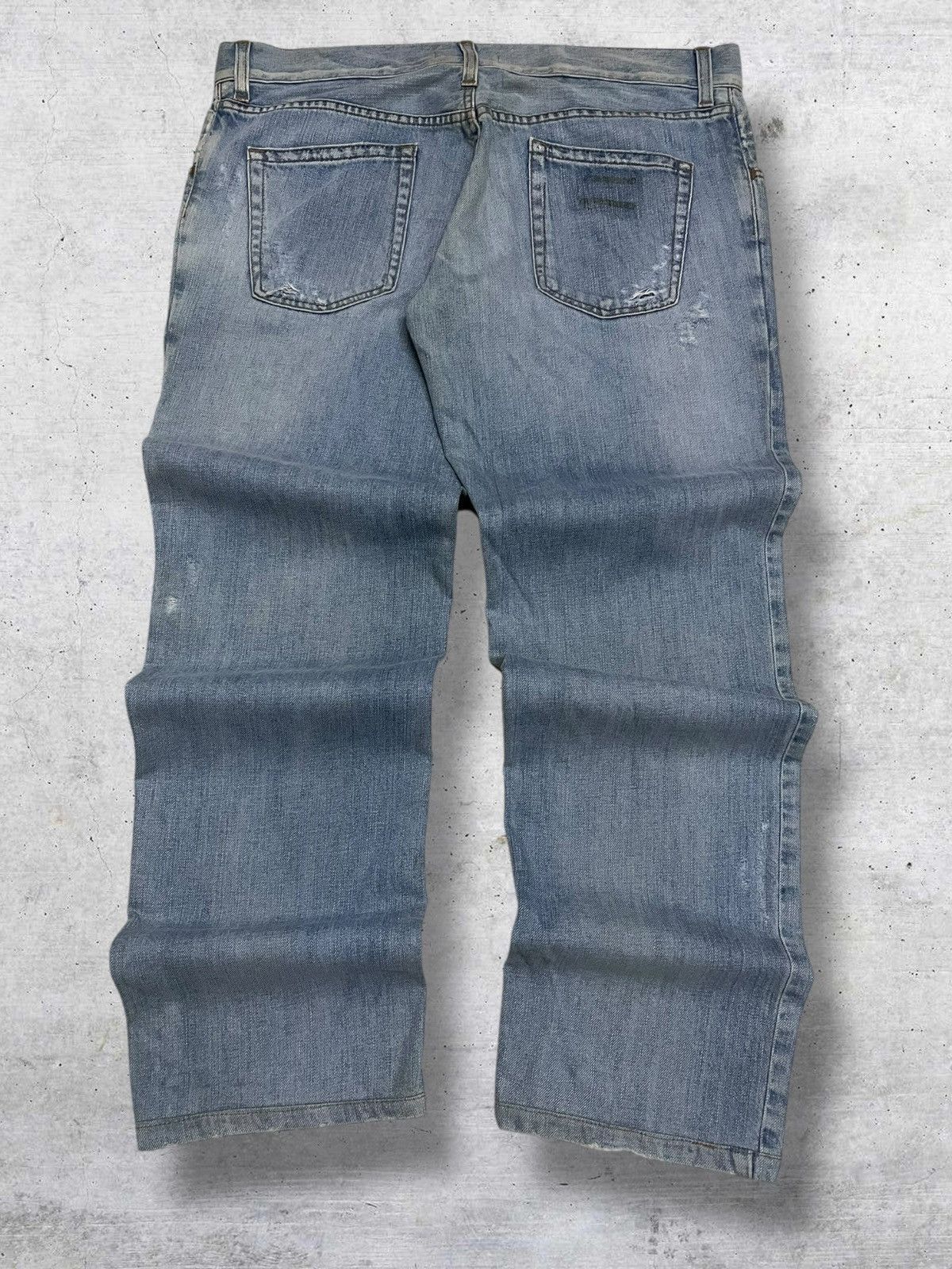 Dolce & Gabbana DOLCE & GABBANA 90S DESIGNER DISTRESSED BLUEWASHED DENIM Size US 36 / EU 52 - 10 Thumbnail