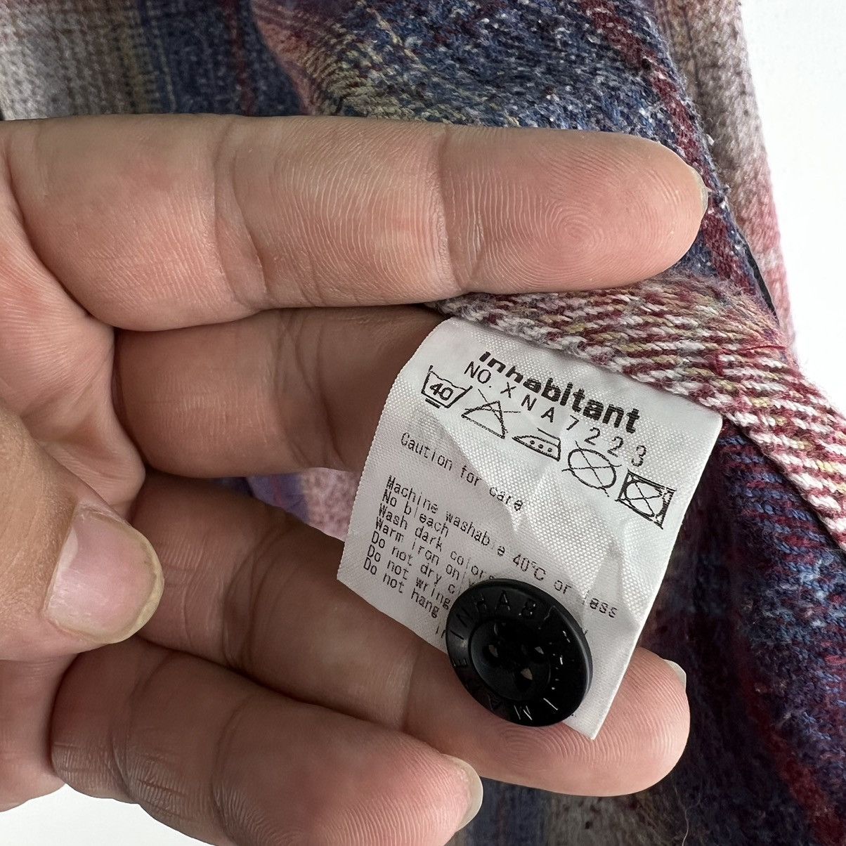 Flannel 🔥VINTAGE FLANNEL SHIRT JACKET BUTTON INHABITANT JAPAN Size US M / EU 48-50 / 2 - 12 Thumbnail