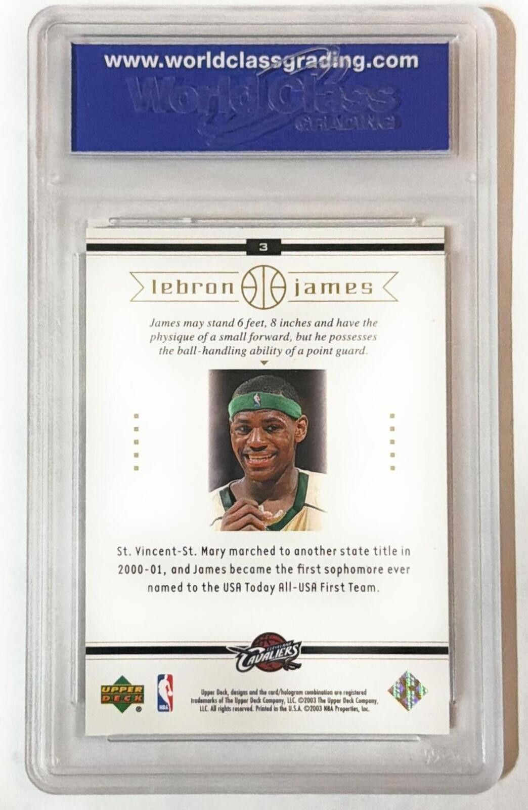 Other 2003-04 Upper Deck LeBron James #3 Rookie WCG 10 Cleveland Size ONE SIZE - 2 Thumbnail