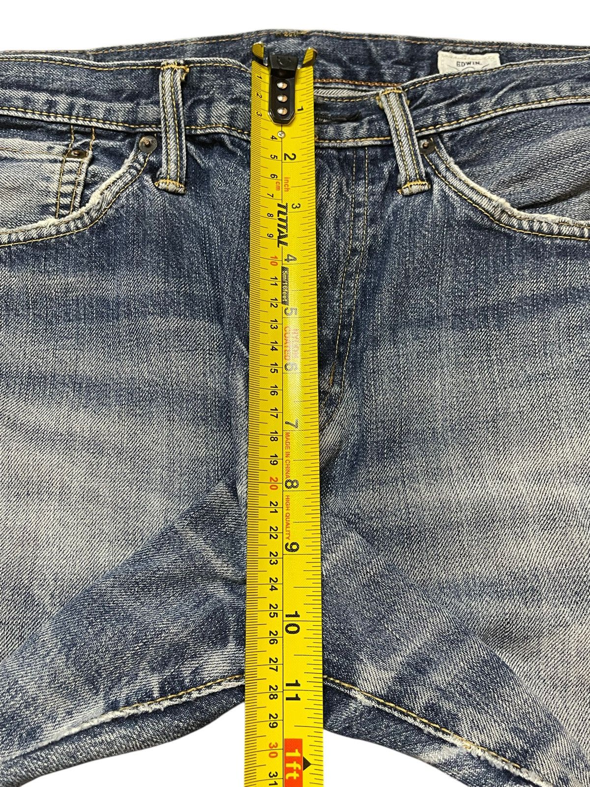 Edwin Vintage Japan Edwin Blue Faded Wash Distress Loose Jeans Size US 32 / EU 48 - 16 Thumbnail
