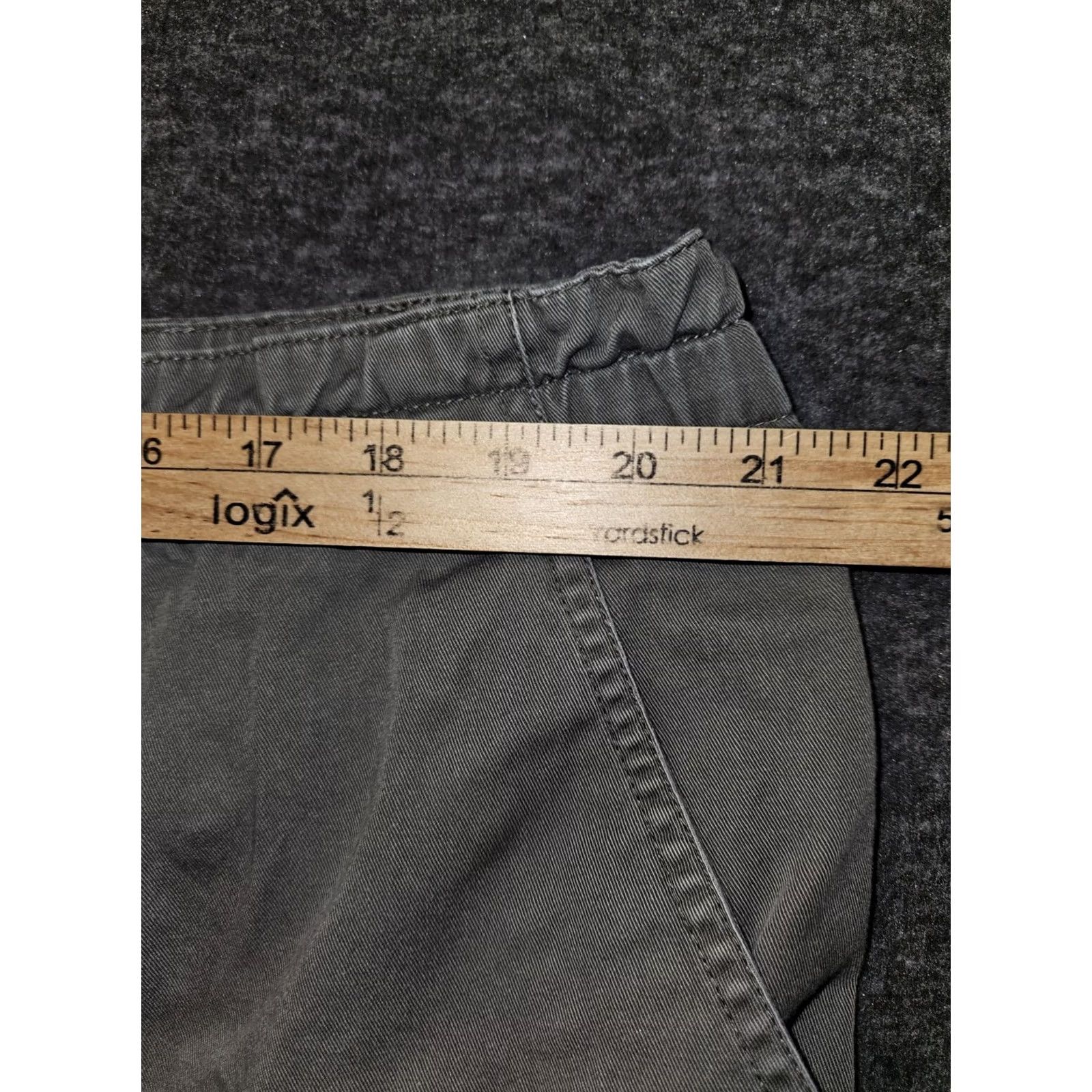 Eddie Bauer VINTAGE Eddie Bauer Chino Cargo Shorts Men XL Gray Drawstring Casual Hiking Size US 36 / EU 52 - 4 Thumbnail