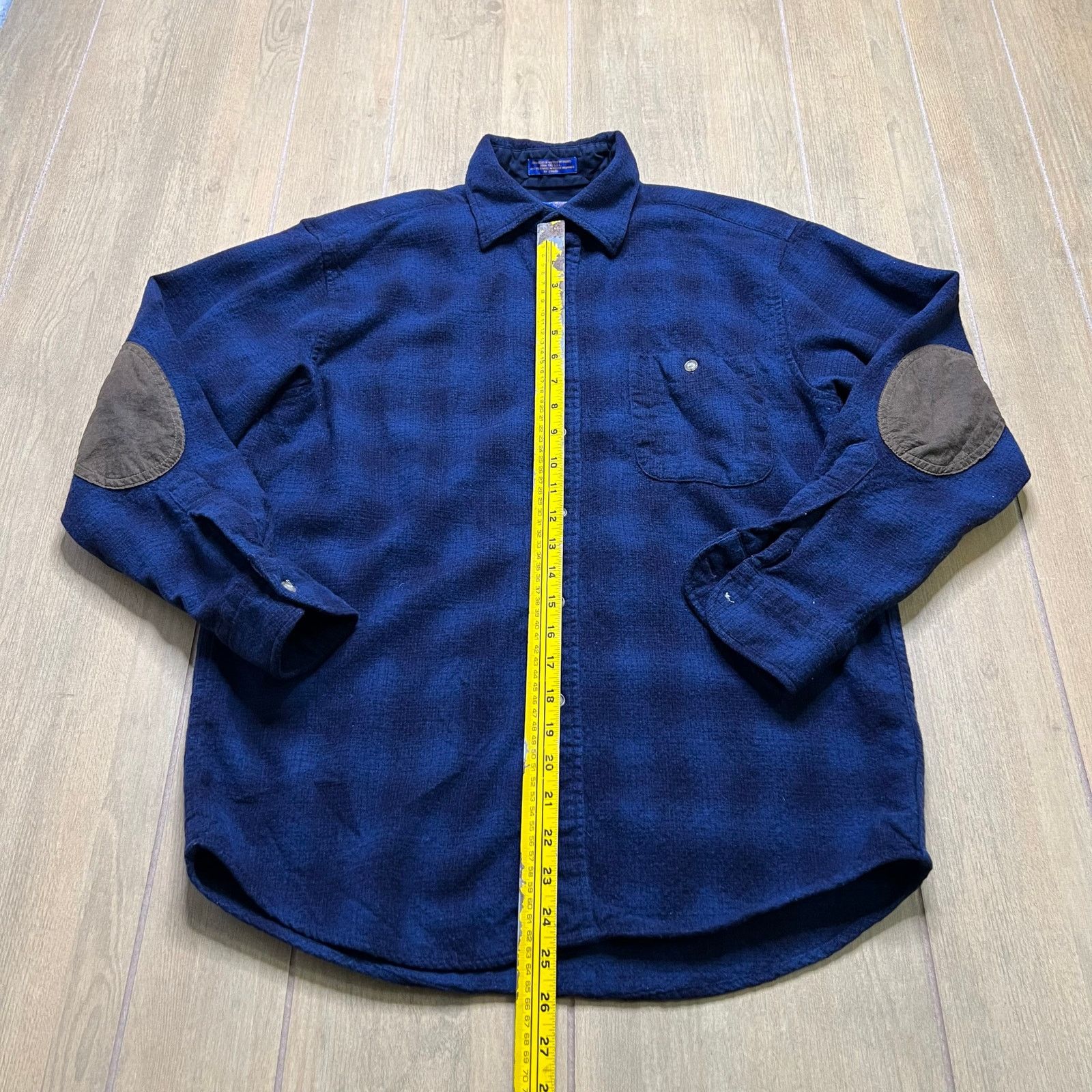 Pendleton Vintage Pendleton Wool Shirt Mens M Blue Elbow Patch Button Size US M / EU 48-50 / 2 - 6 Thumbnail