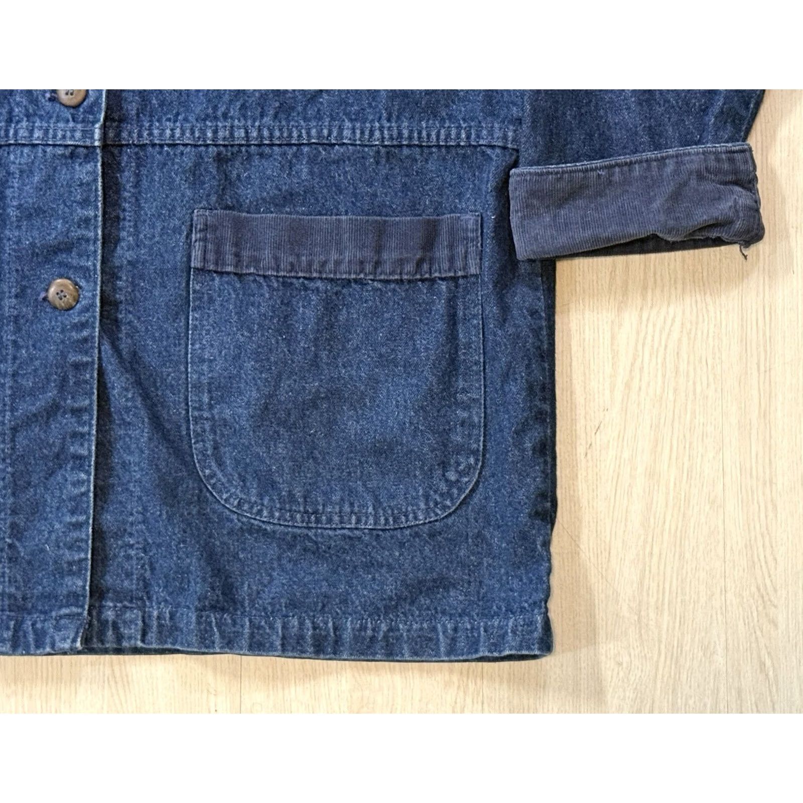 Vintage VINTAGE Osh Kosh B’Gosh Denim/Corduroy Engineer Jacket XL Men Blue 80s USA Bomber Jacket Size US XL / EU 56 / 4 - 5 Thumbnail