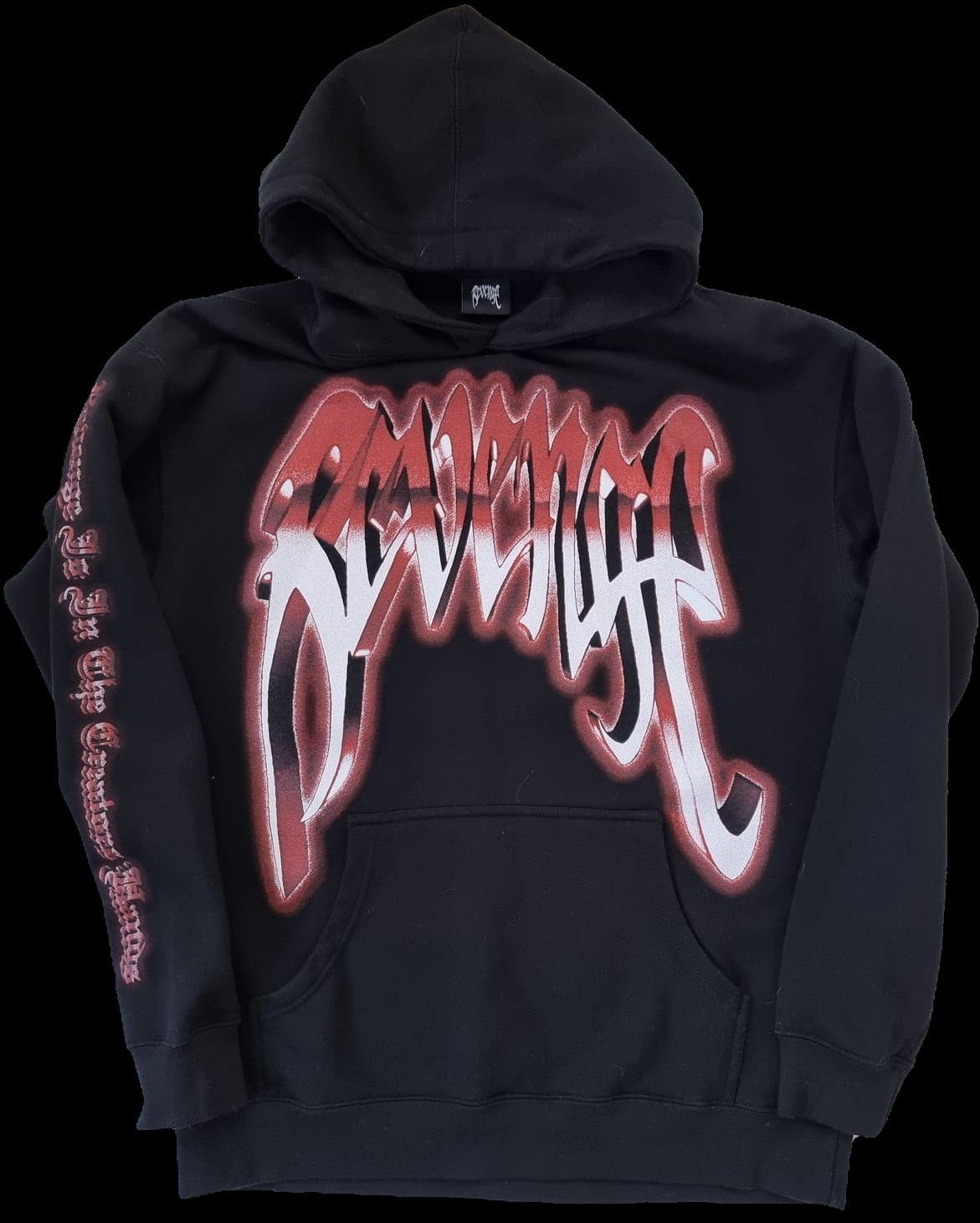 image of Revenge Metallica Red Skull Hoodie M Medium in Black, Men's