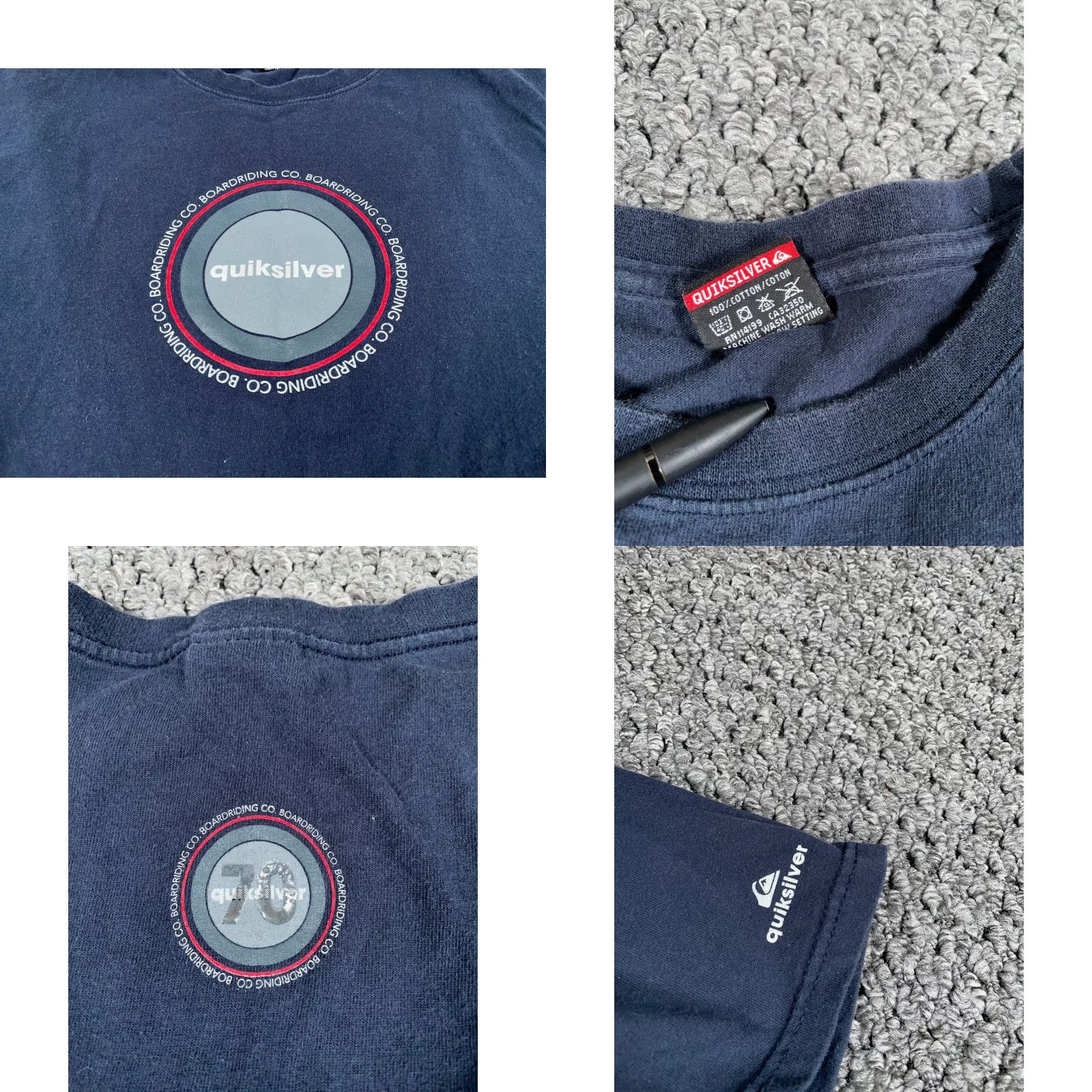 Quiksilver VINTAGE Quiksilver Logo Print T-Shirt Adult XL Dark Blue Skater Surf 2000s Mens Size US XL / EU 56 / 4 - 8 Thumbnail