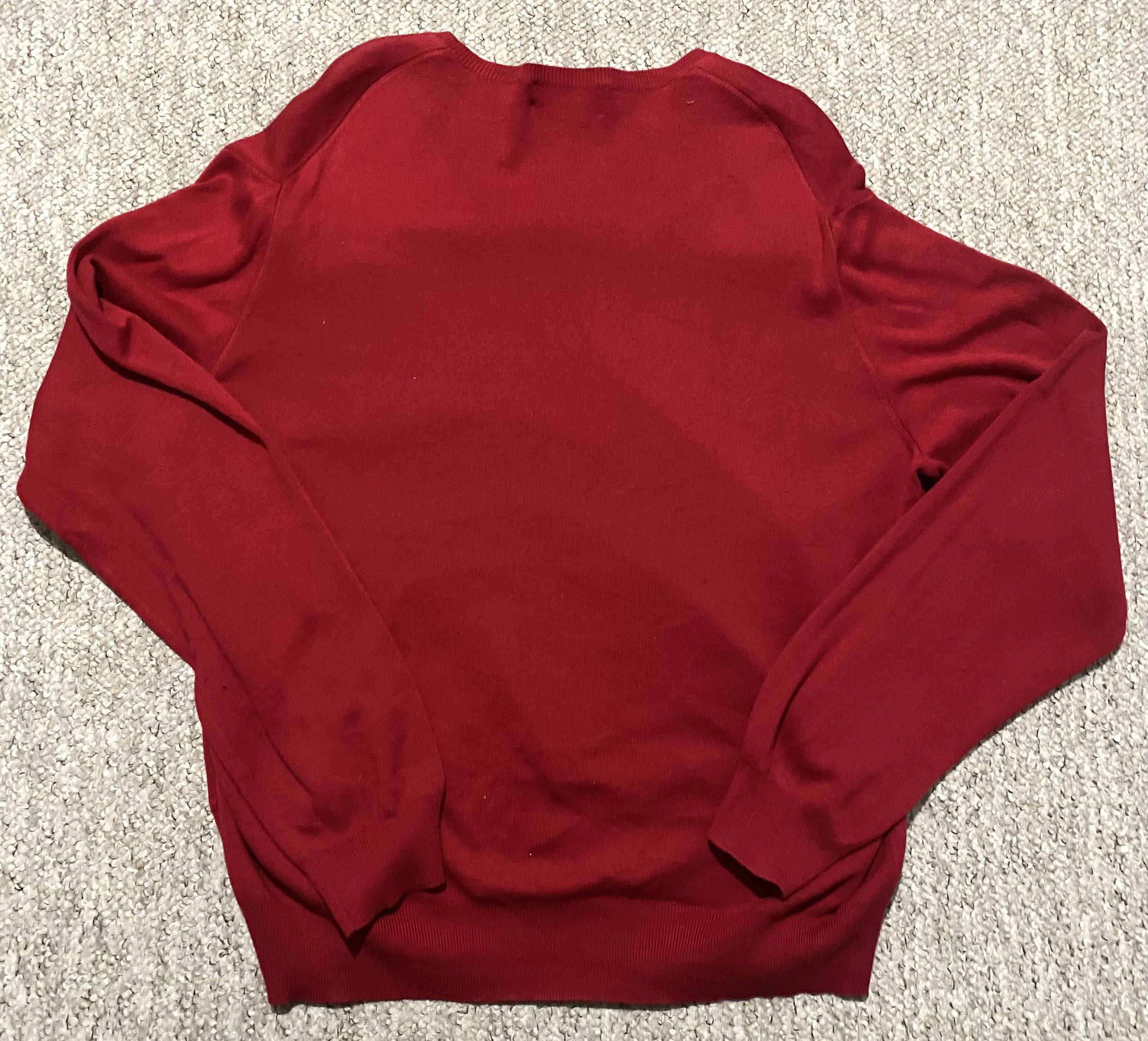 Polo Ralph Lauren Polo Ralph Lauren red extra large V Neck Jumper / sweater Size US XL / EU 56 / 4 - 4 Thumbnail