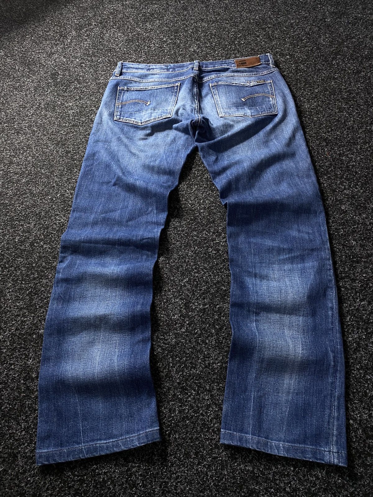 G-Star Vintage G Star RAW Flare Wide Leg Faded Wash Denim Size 31" - 6 Thumbnail